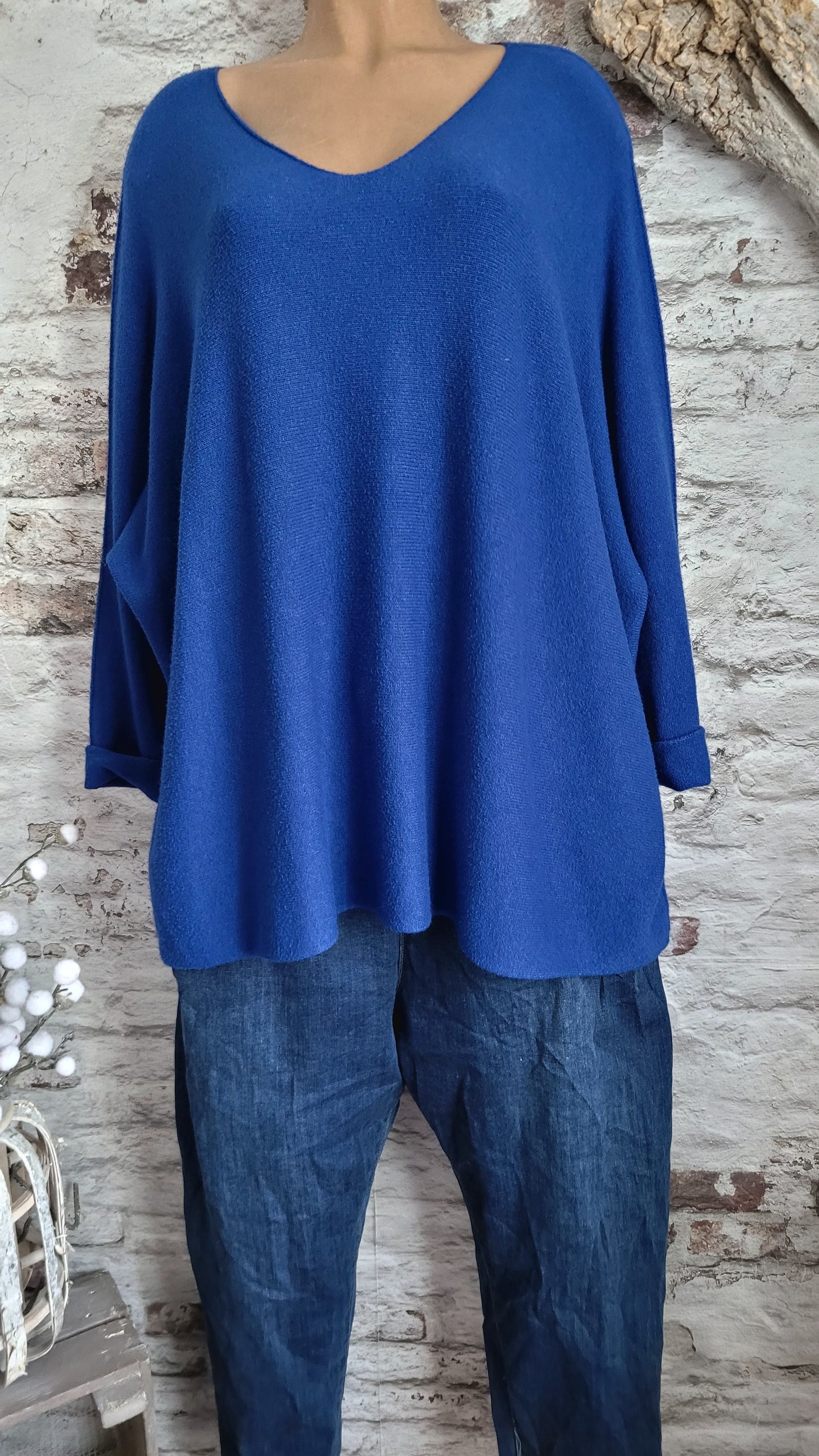 🍒 PULL OVERSIZE BLEU ROI