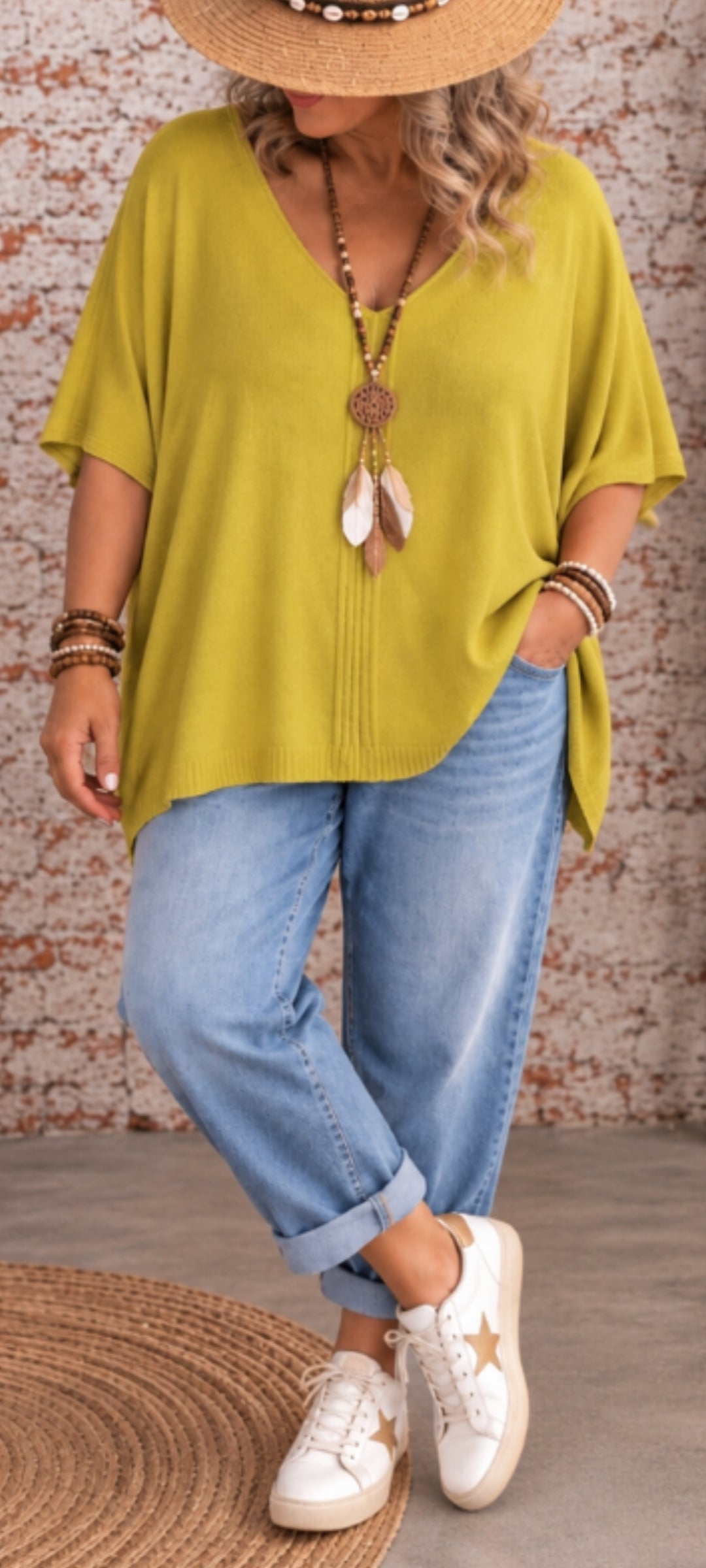 Pull poncho bohème – 20 €