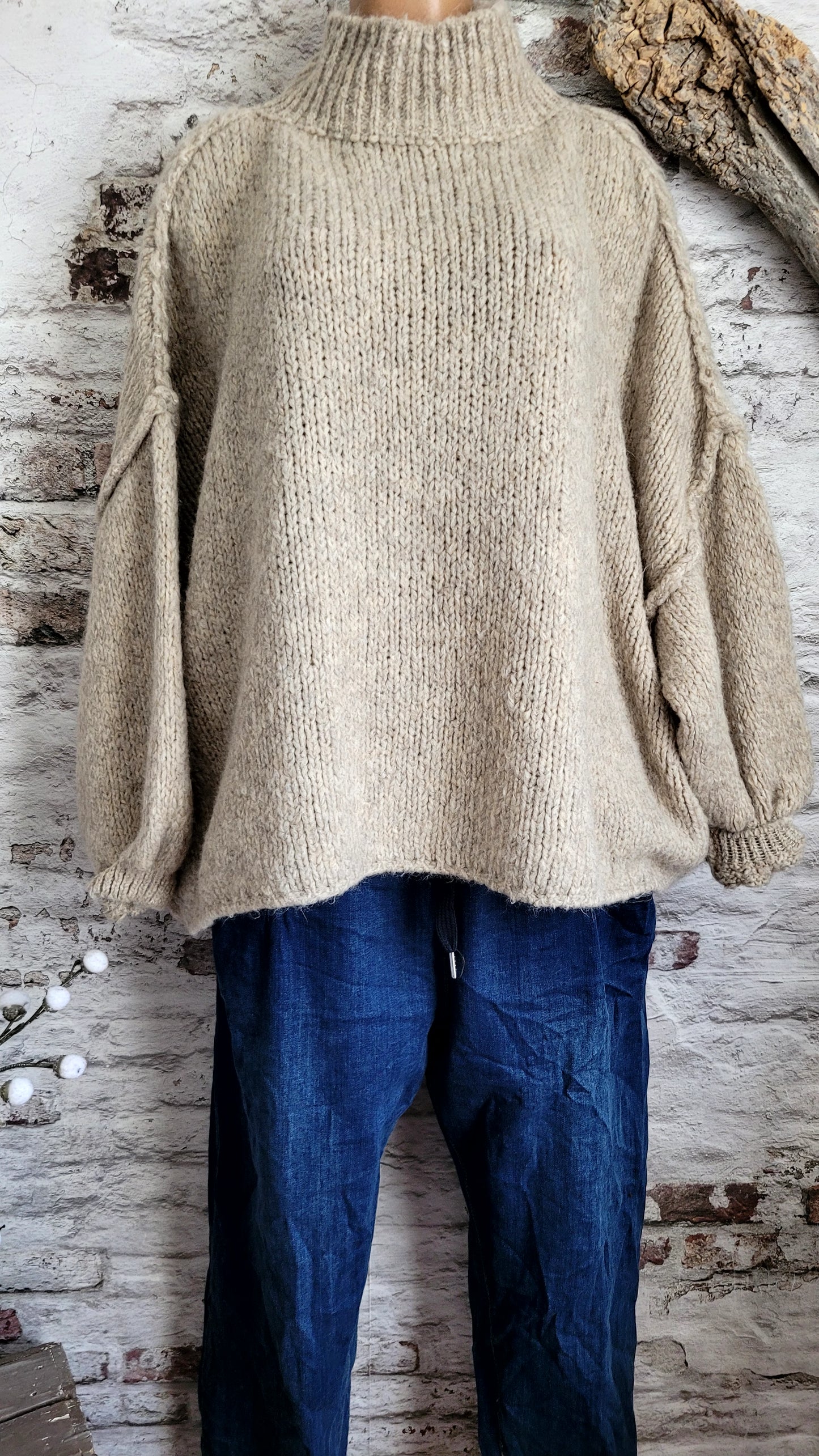 🌸 PULL OVERSIZE MAILLE ÉPAISSE