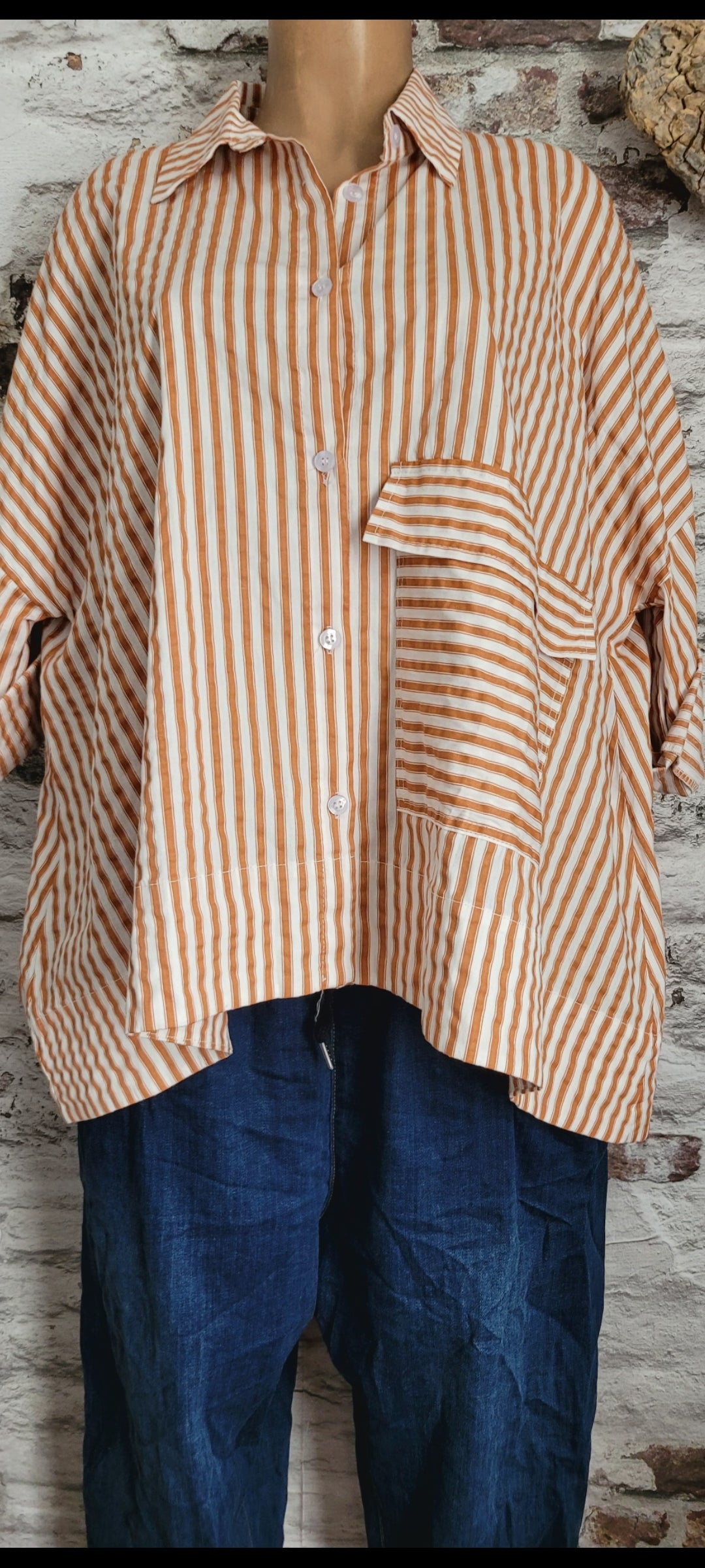 💙 CHEMISE BOHÈME ASYMÉTRIQUE