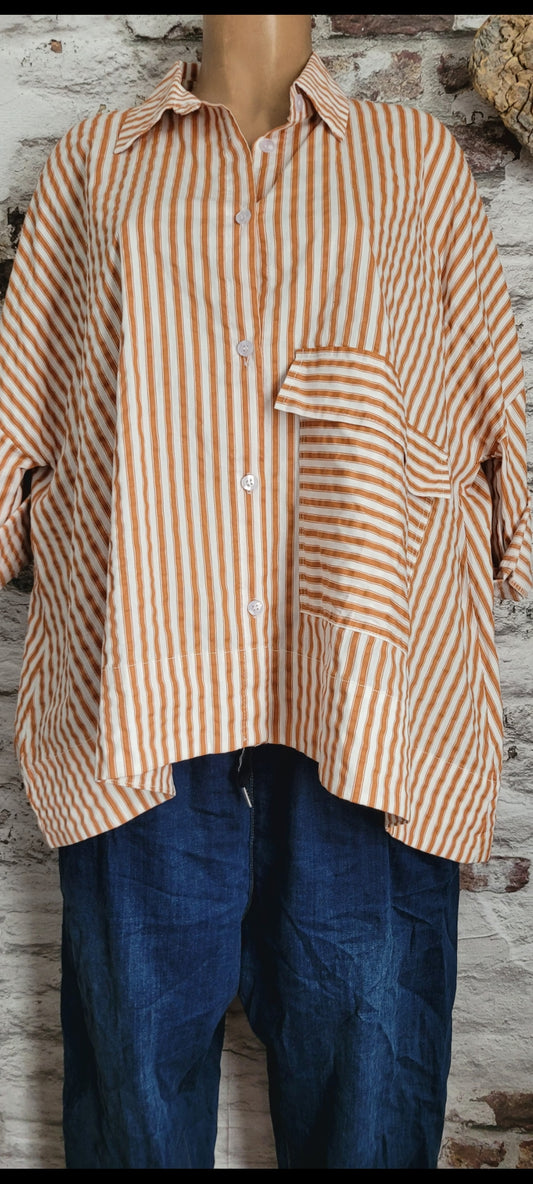 💙 CHEMISE BOHÈME ASYMÉTRIQUE