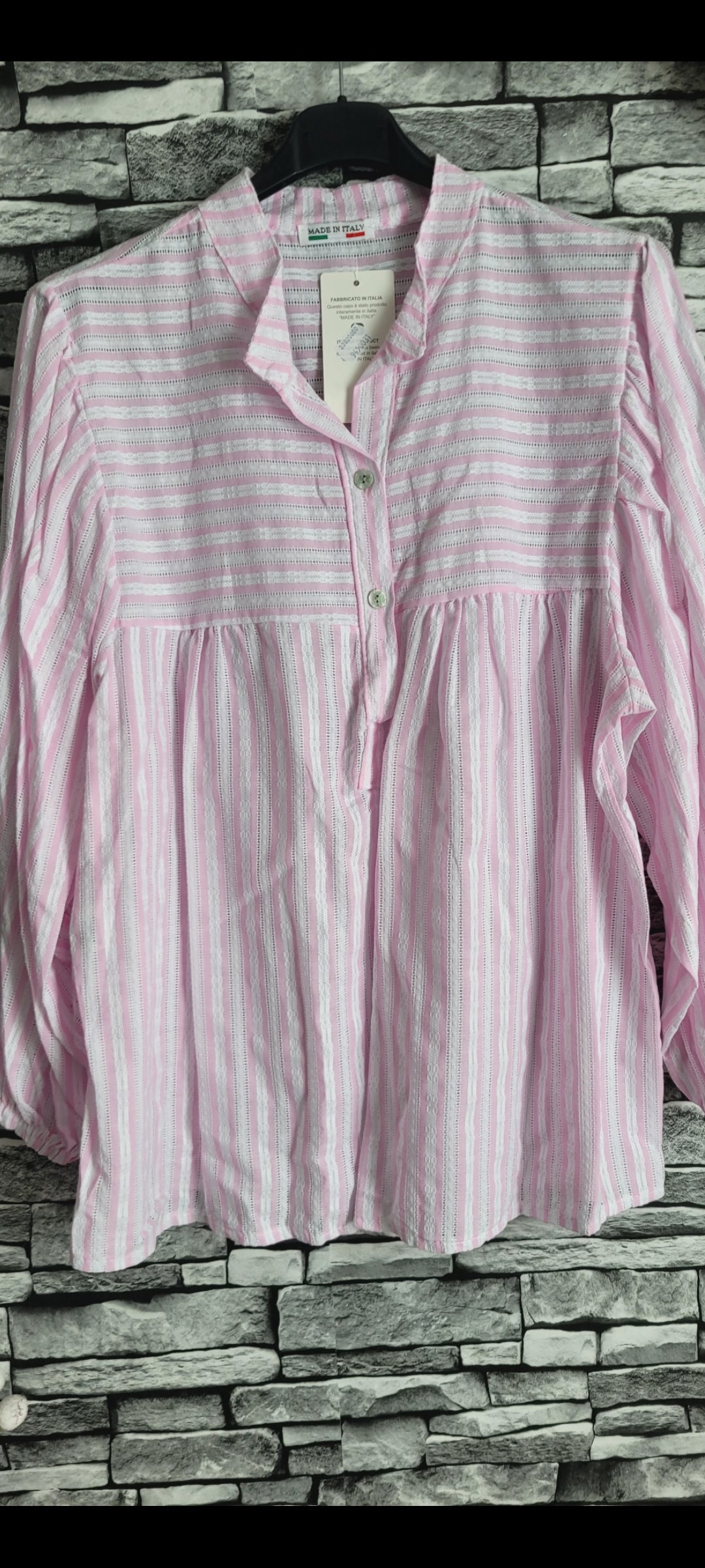 💗 Blouse Fluide à Rayures Azur – Style Bohème Chic