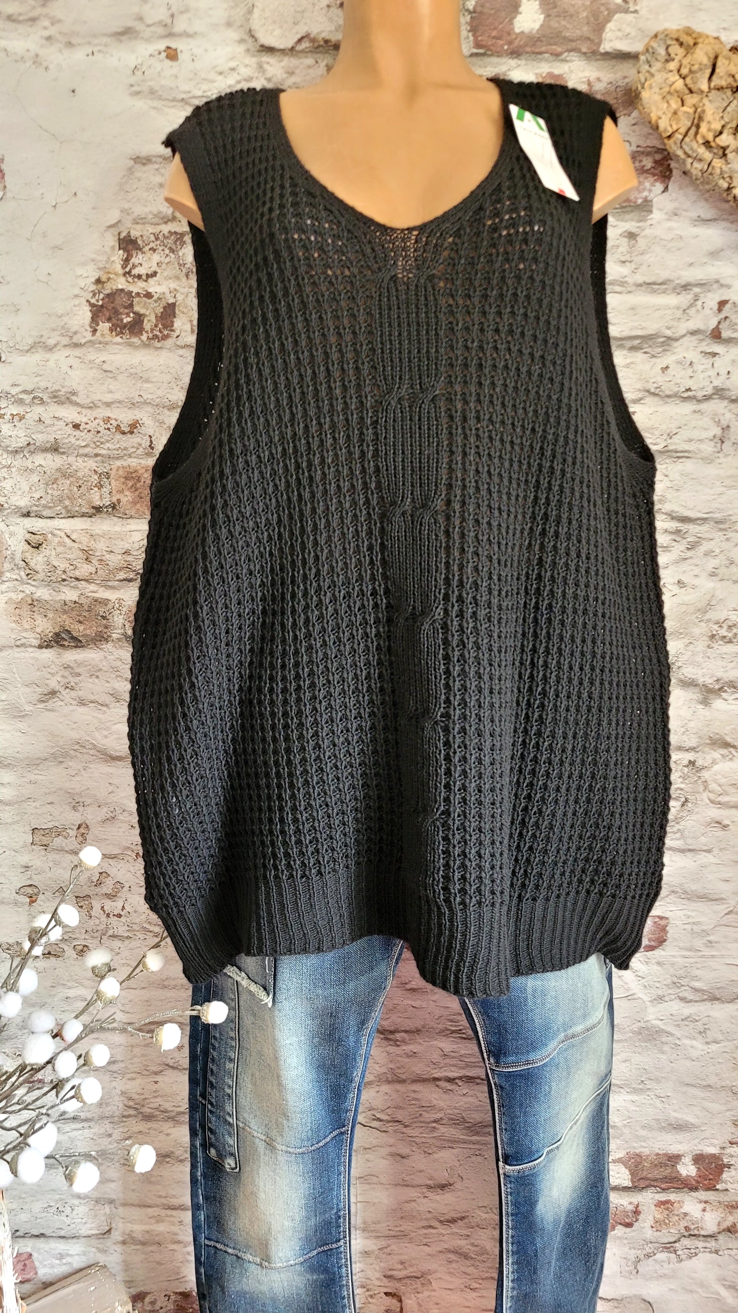 🖤 Pull sans manches