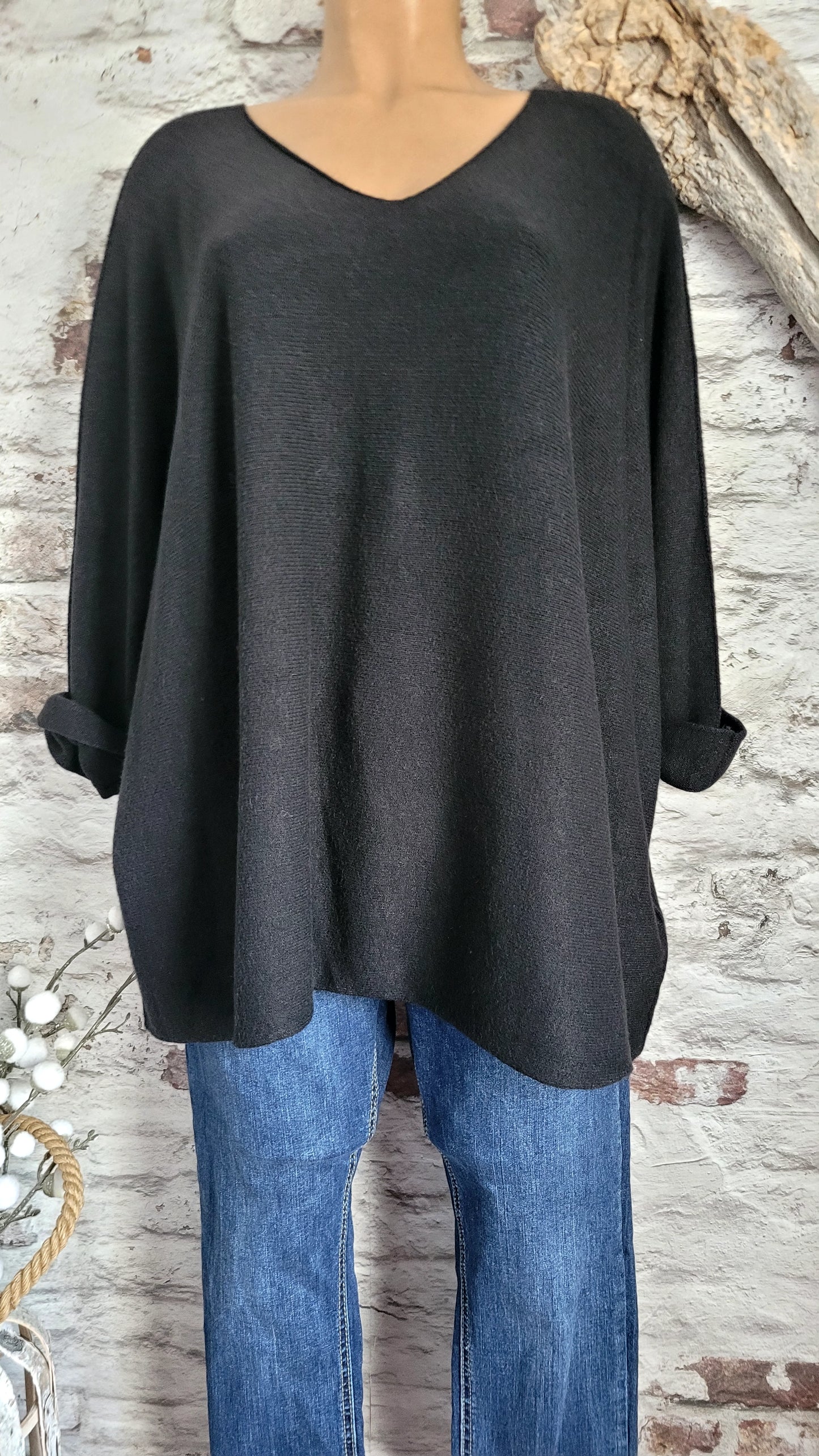 🍒 PULL OVERSIZE NOIR
