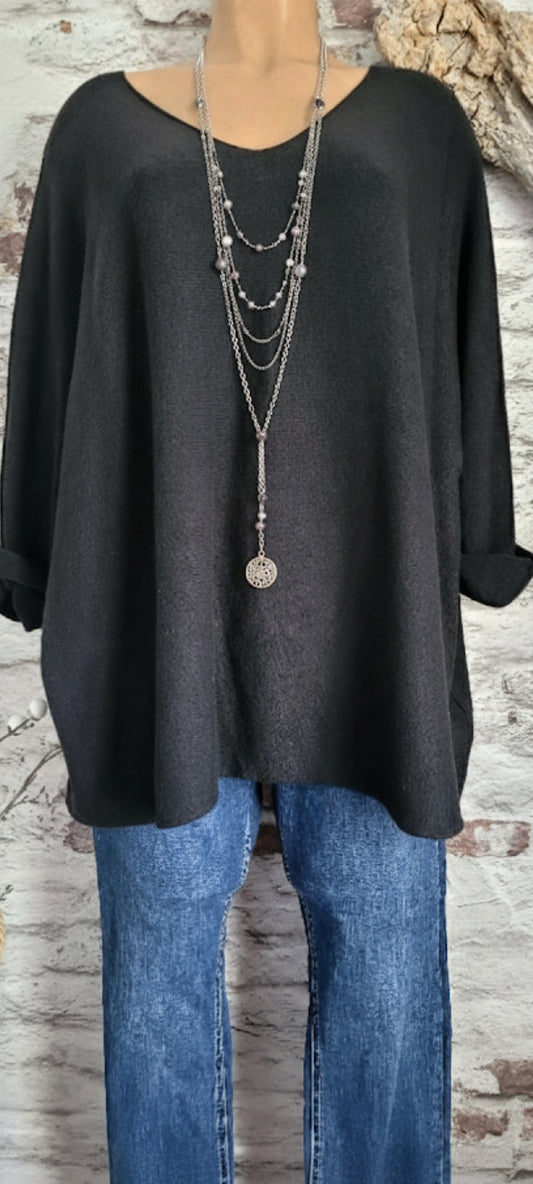 🍒 PULL OVERSIZE NOIR