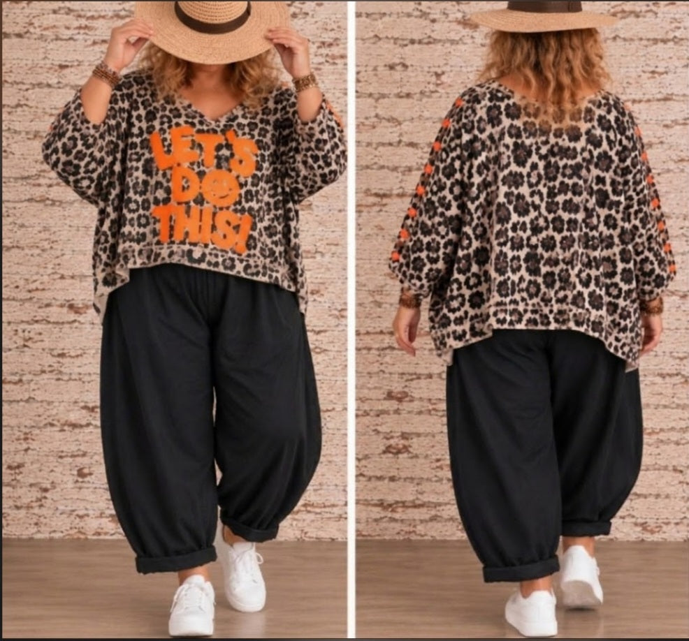 Sweat léopard oversize – Let's Do This !