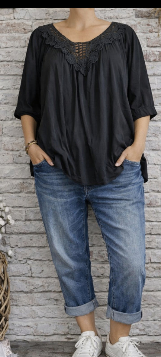 🌺 Tunique Oversize Noire