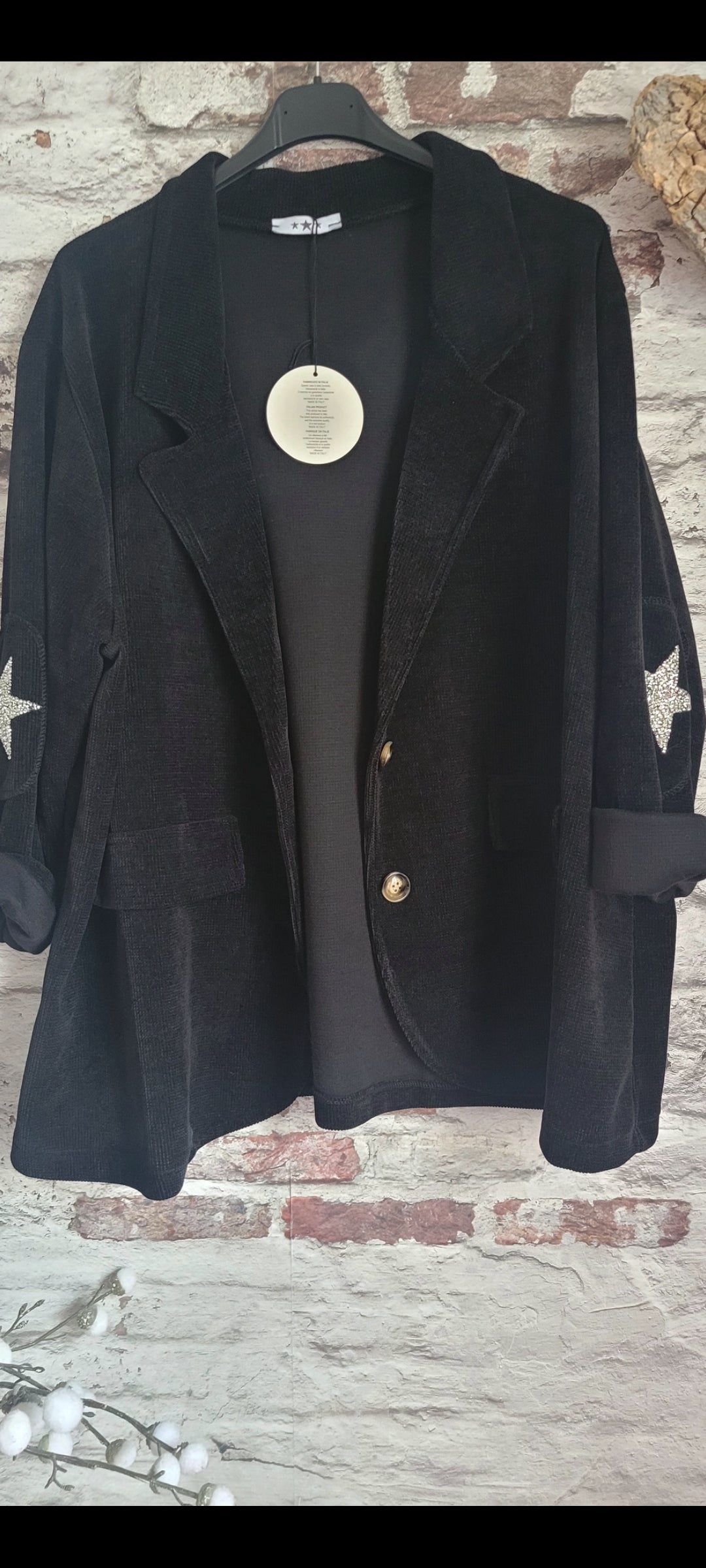 💋 VESTE BLAZER EN VELOURS CÔTELÉ