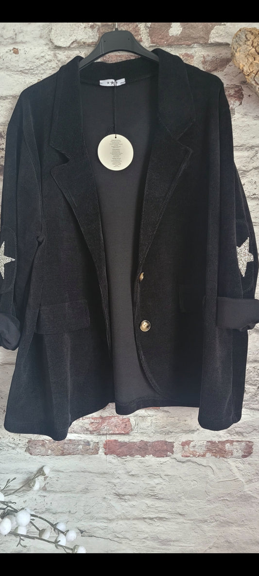 💋 VESTE BLAZER EN VELOURS CÔTELÉ