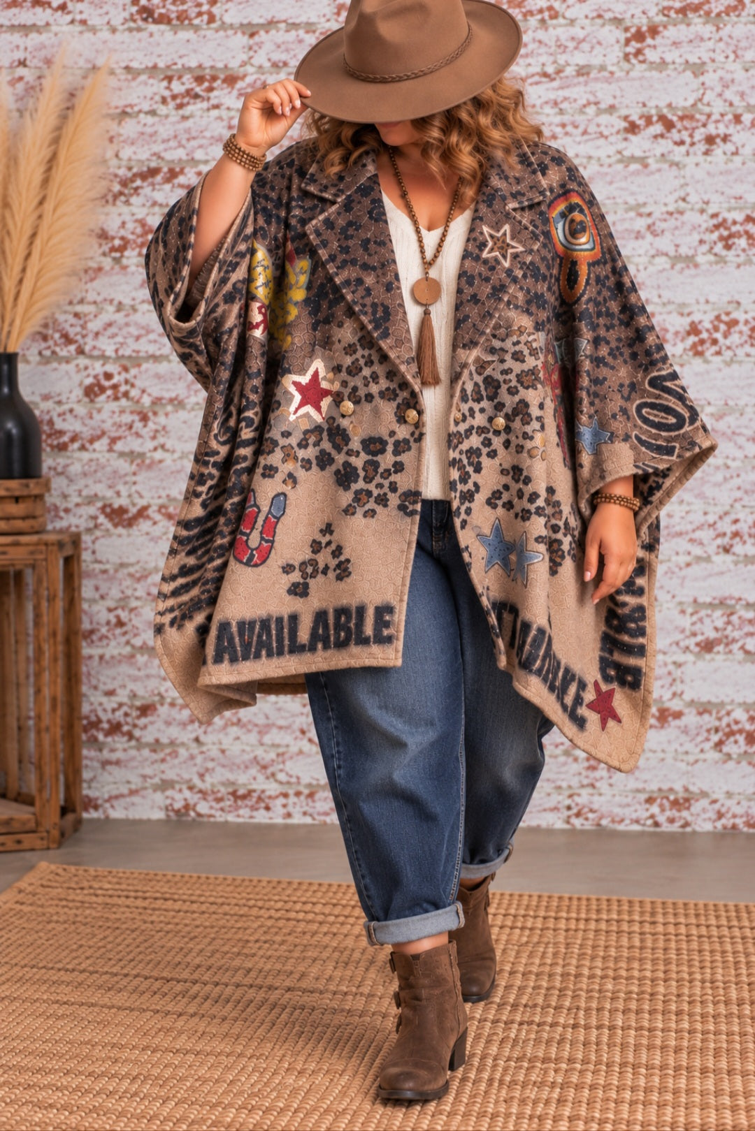 Cape oversize bohème chic
