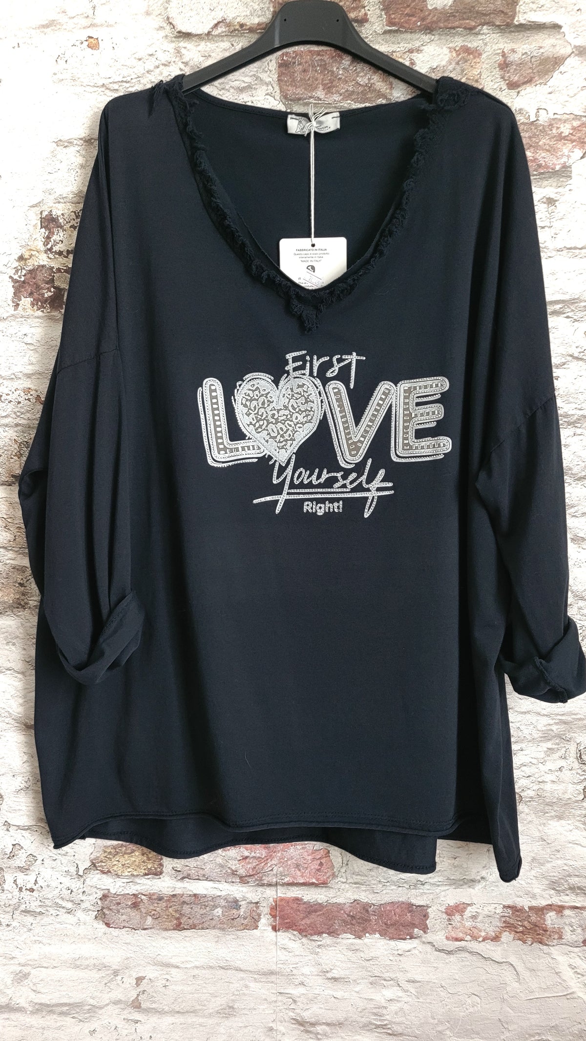T-shirt long oversize LOVE – Style décontracté