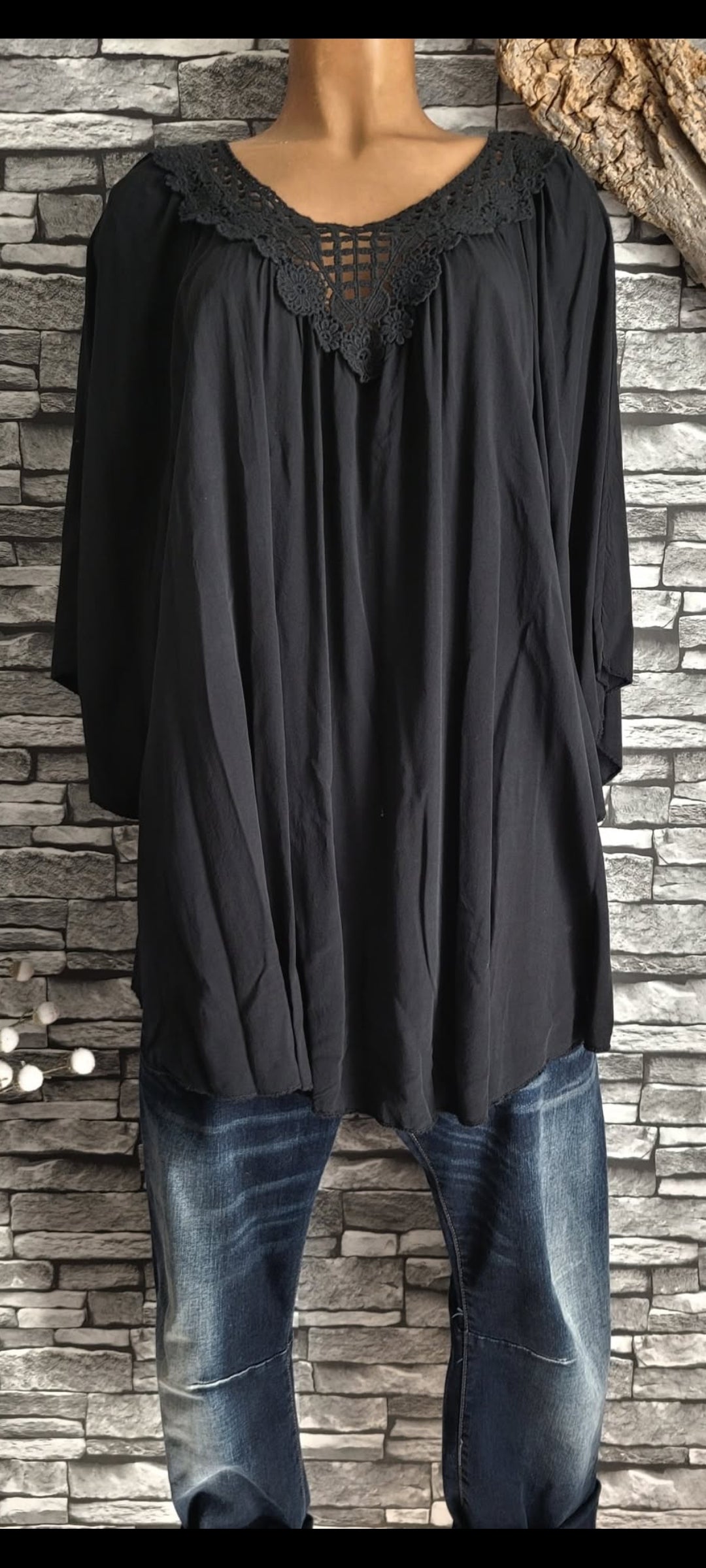 🌺 Tunique Oversize Noire