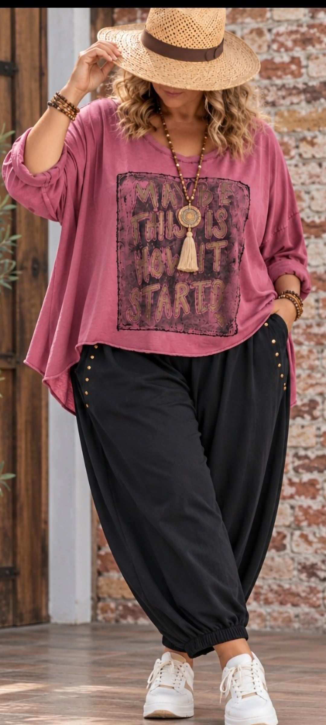 T-shirt oversize – Style bohème chic