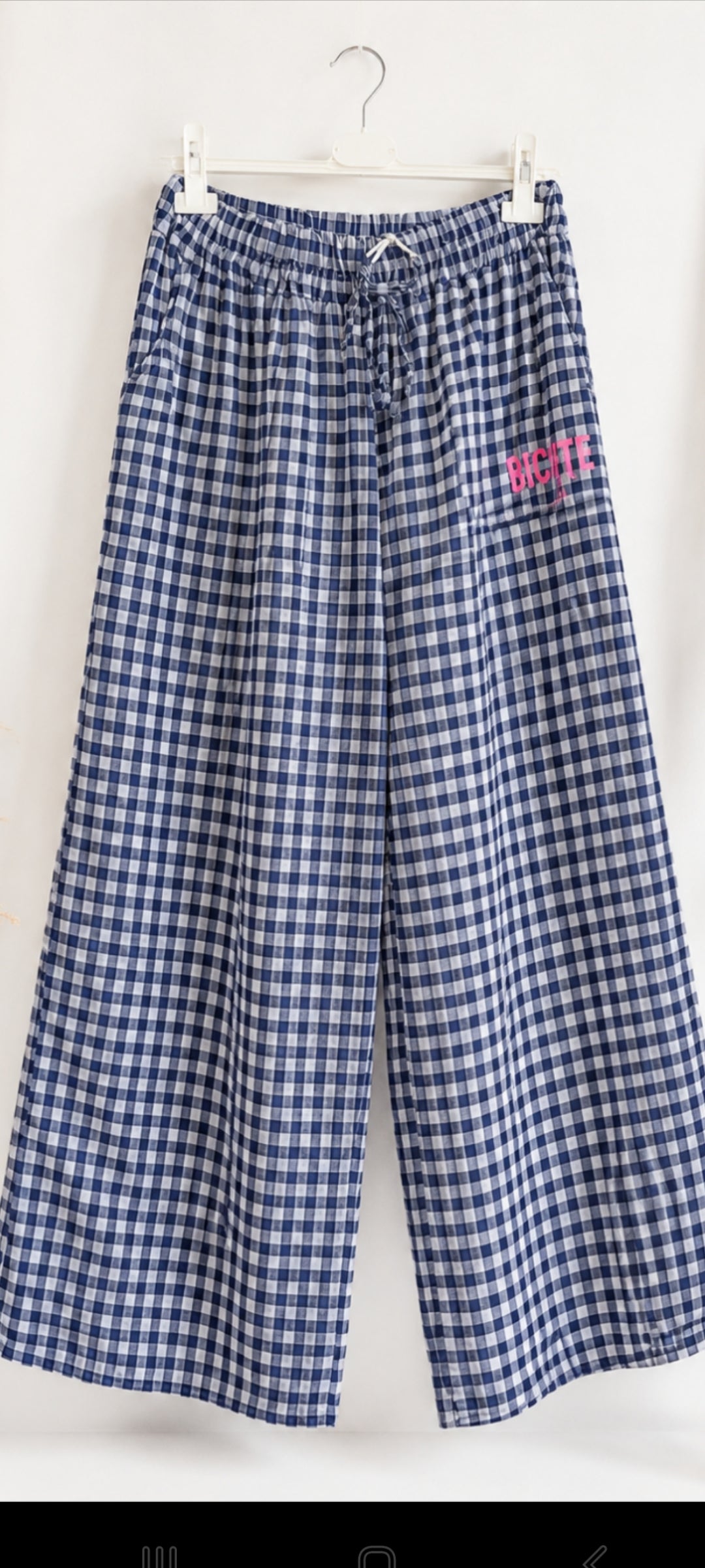 💙 Pantalon Large Gingham BINETTE
