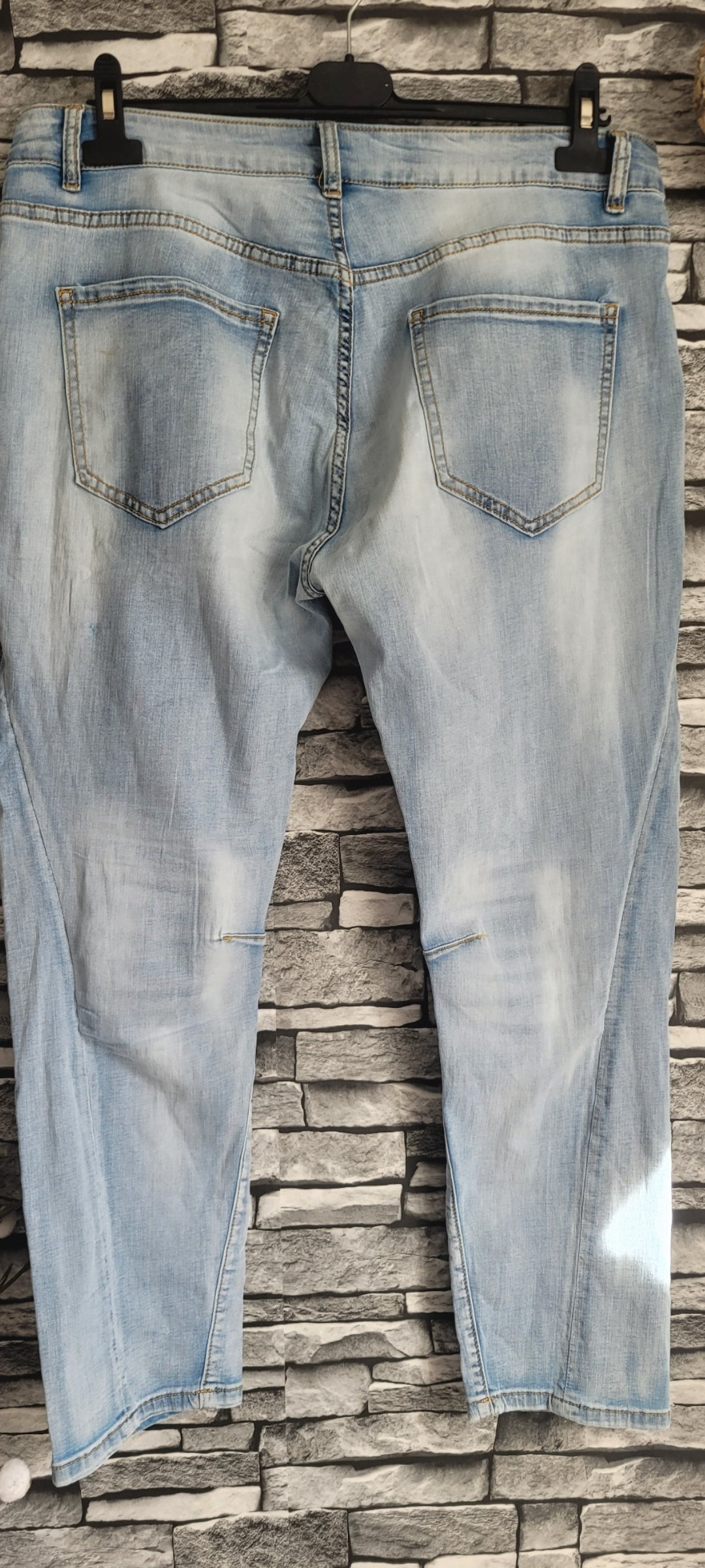 Jean Denim "Glow & Rock" – Bleu Délavé