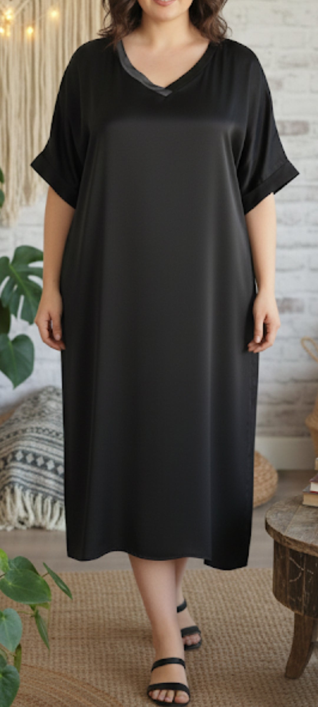 🌺 Robe fluide en satin