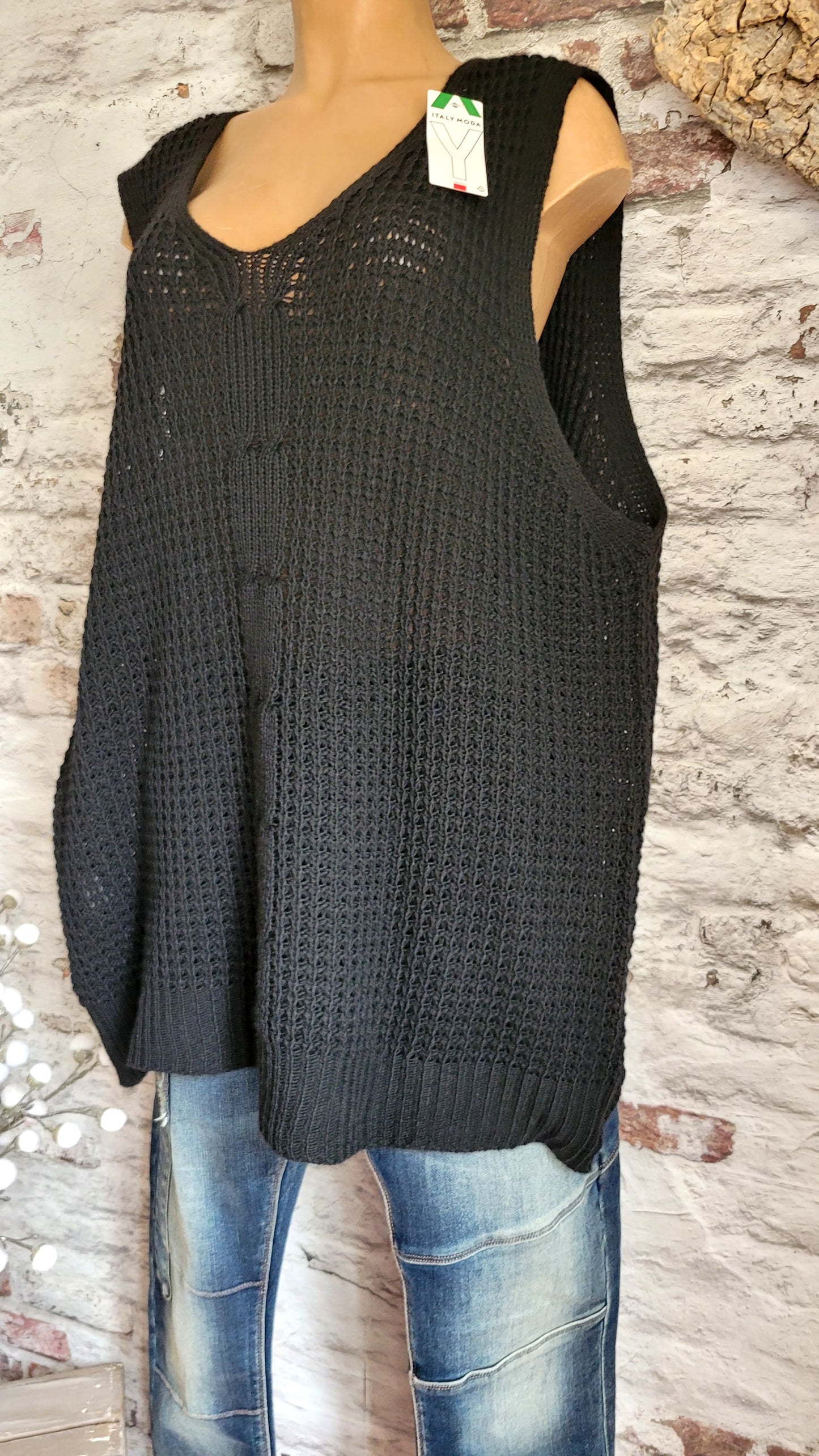 🖤 Pull sans manches