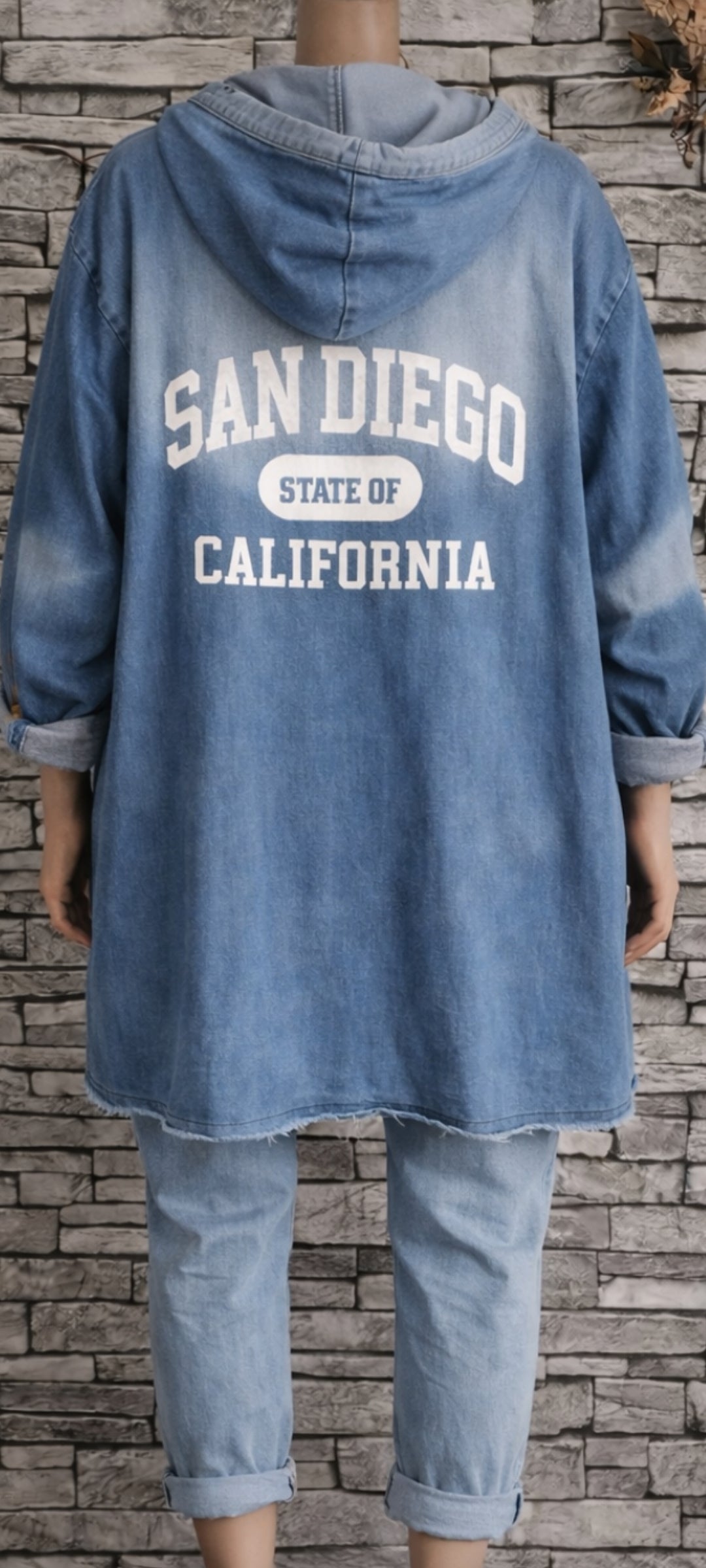 🌷Veste Capuche Denim "San Diego"