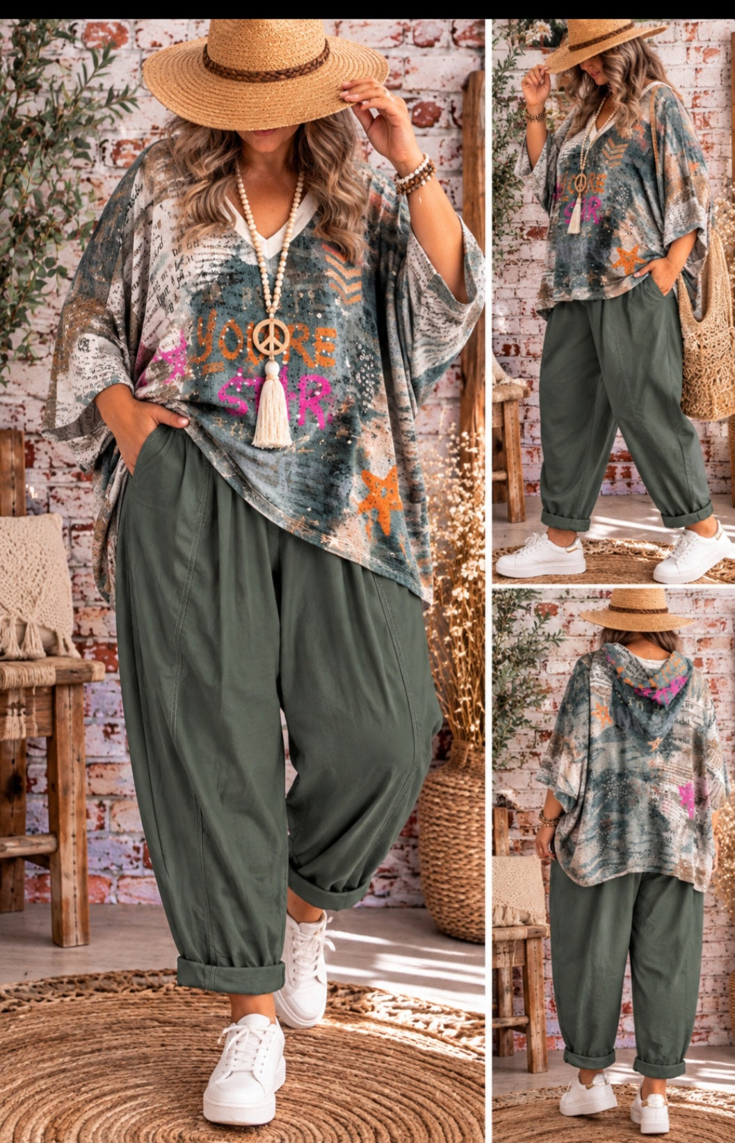 Pantalon ballon kaki