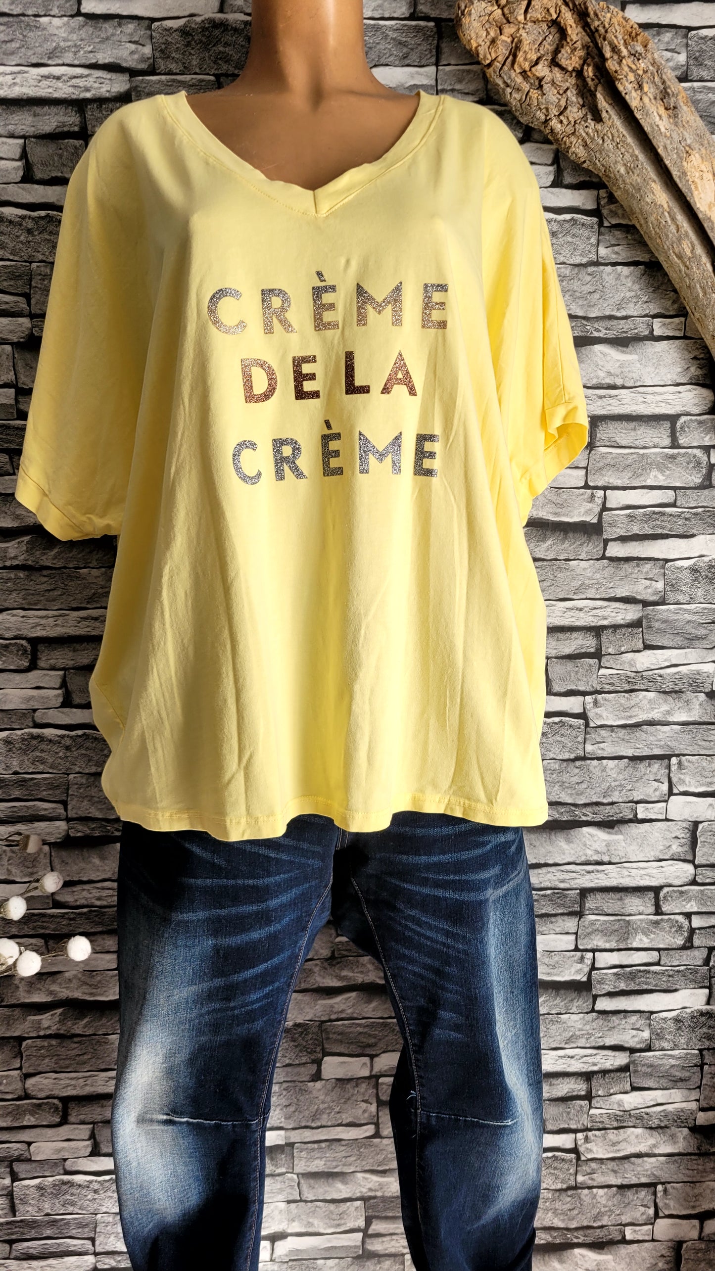 💕 T-shirt Oversize "Crème de la Crème"