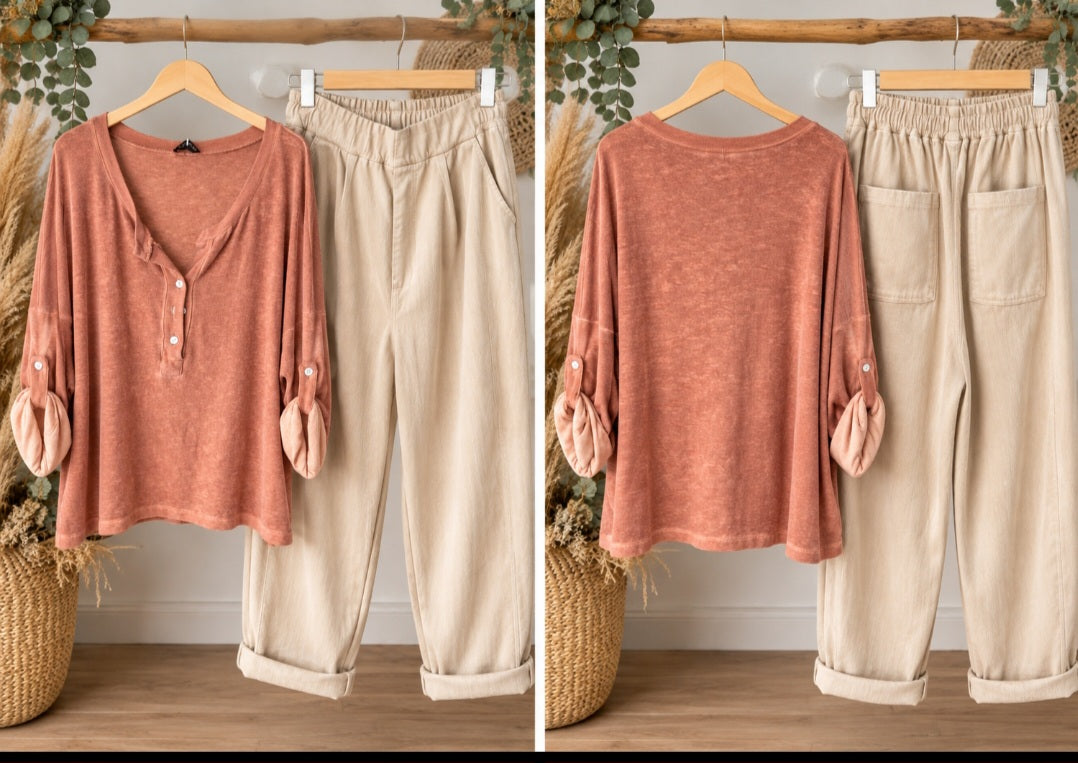Haut oversize – Style bohème chic