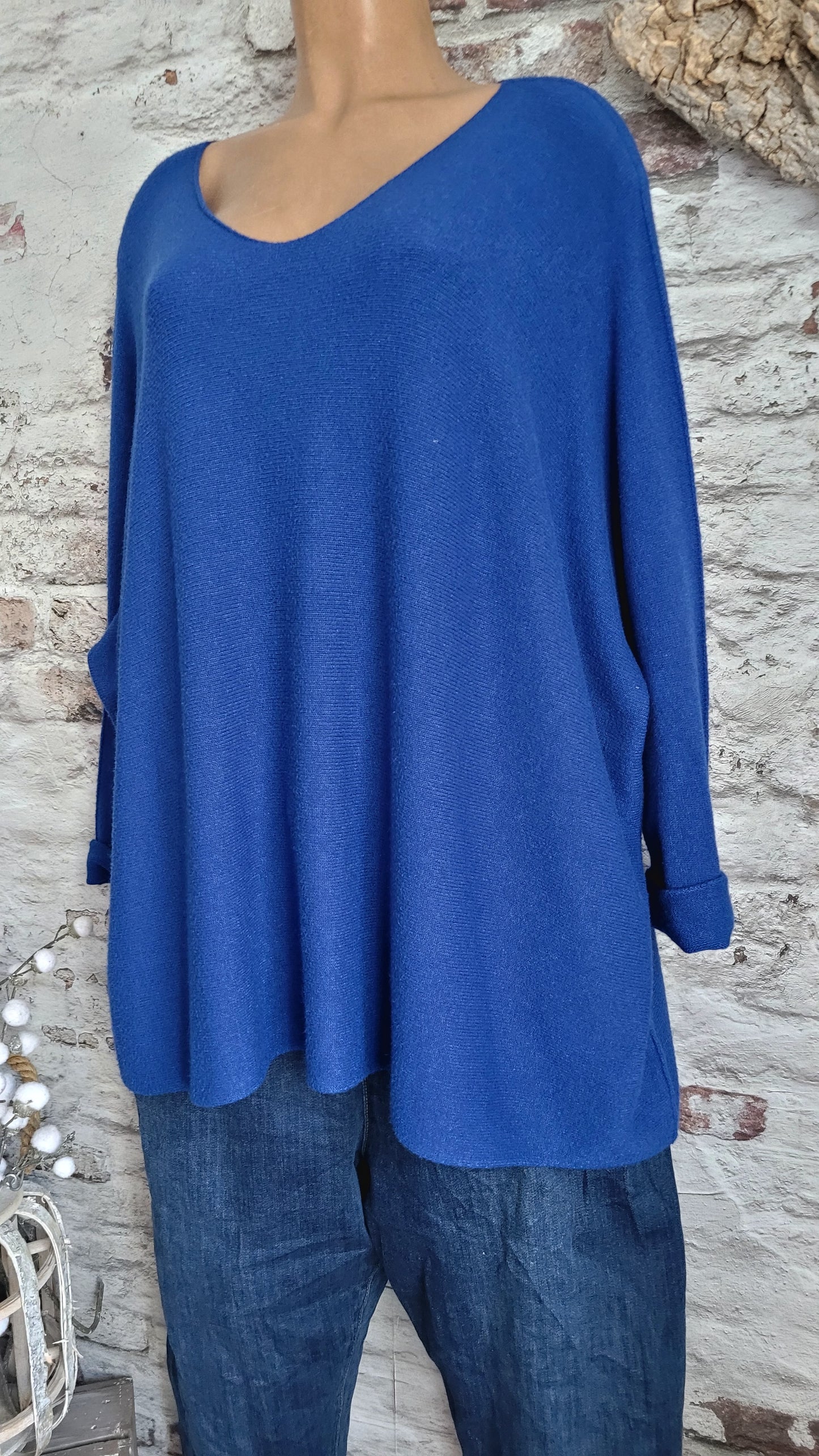 🍒 PULL OVERSIZE BLEU ROI