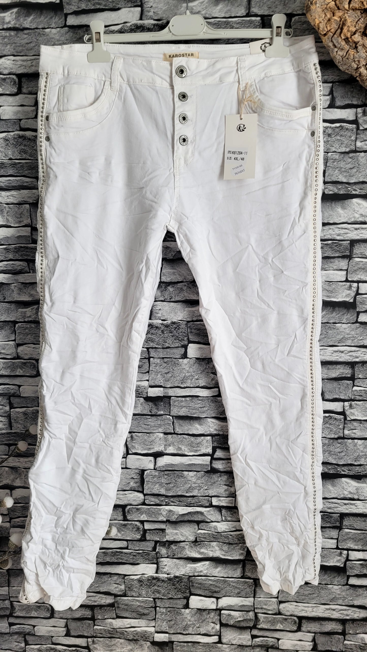 ⚜️ Jean Karostar Blanc Stretch