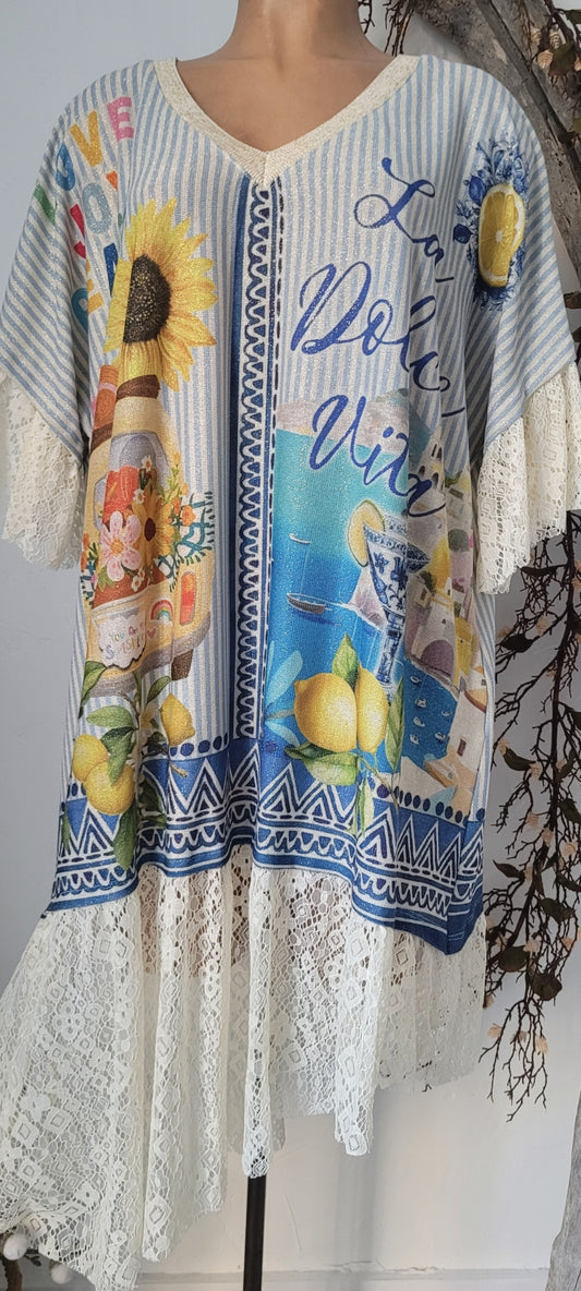 🍀 Tunique-Robe Asymétrique "Dolce Vita"