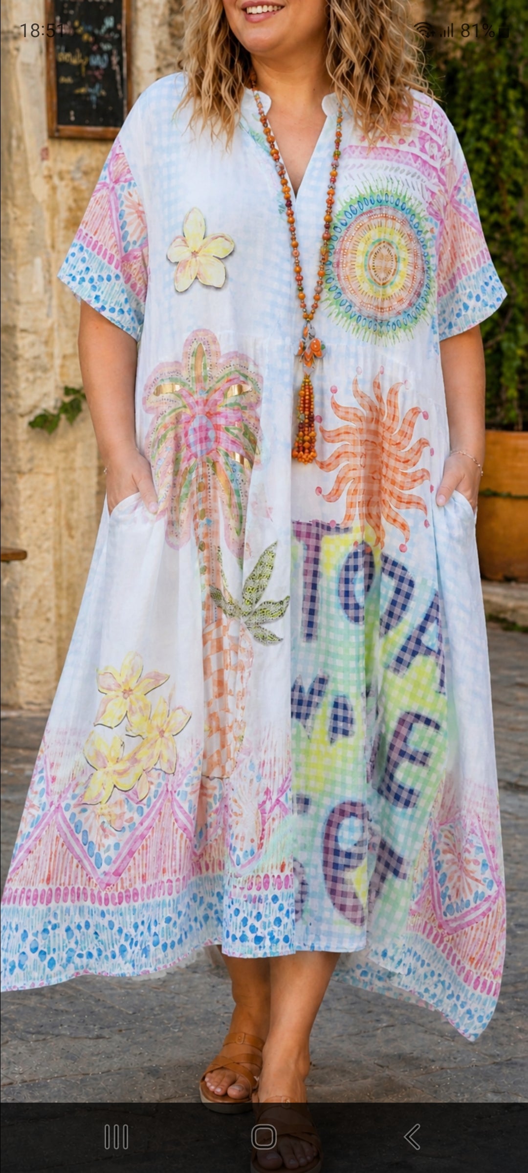 🌸 Robe en coton imprimé – esprit bohème coloré