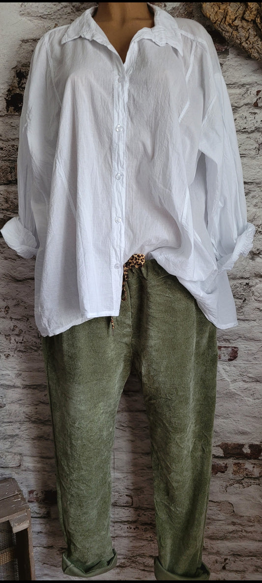 ⚜️ PANTALON VELOURS CÔTELÉ