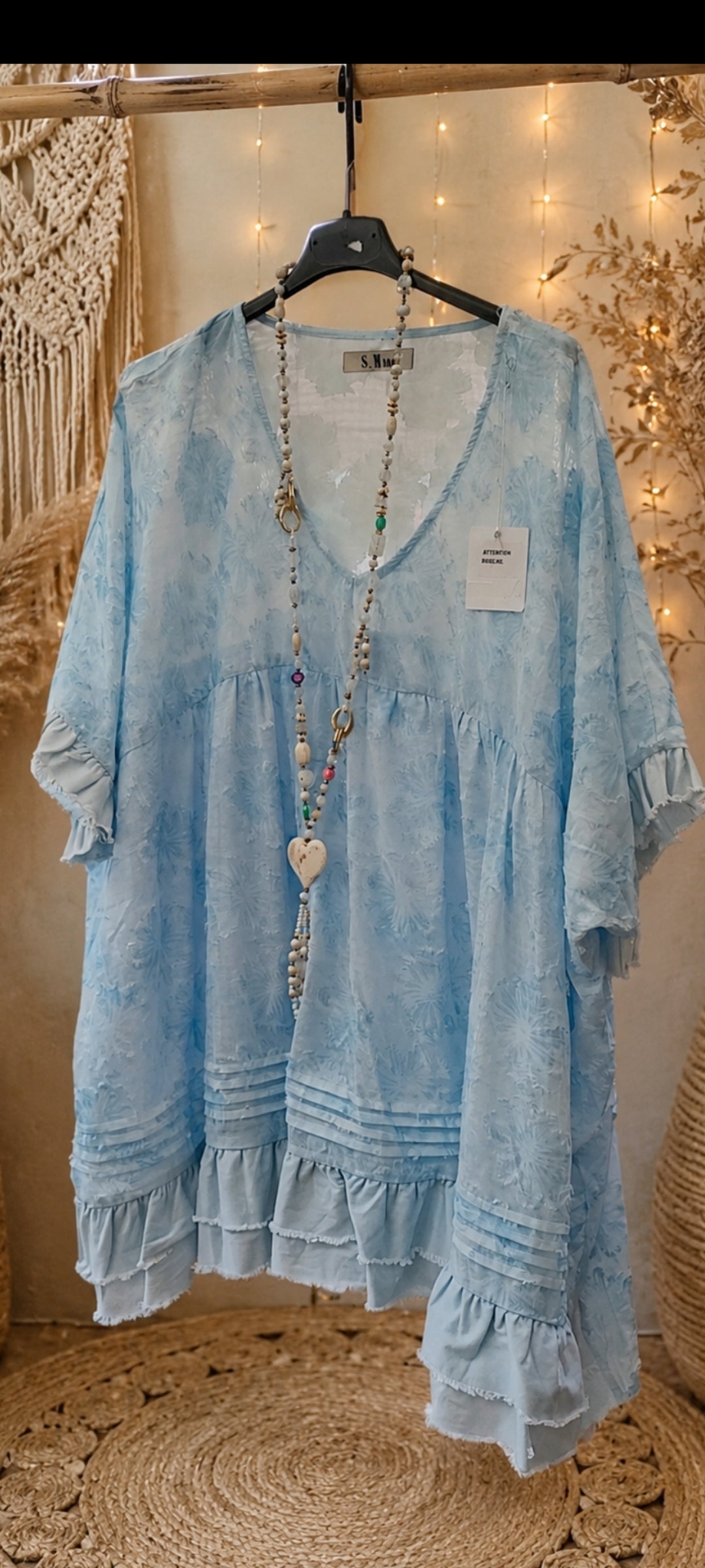 💙 Tunique bohème hippie chic