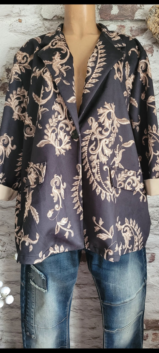 🖤 VESTE IMPRIMÉ BAROQUE