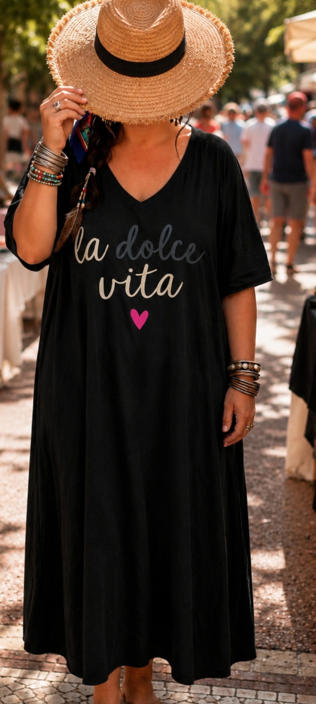 🍀 Robe Maxi "La Dolce Vita" – Style Hippie Chic & Confort Absolu