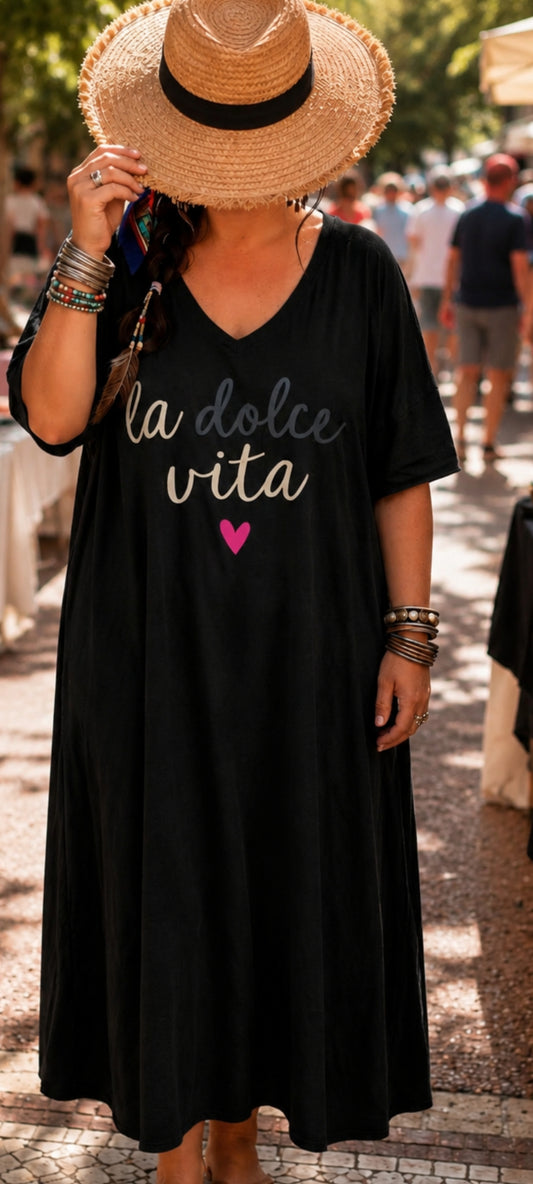 🍀 Robe Maxi "La Dolce Vita" – Style Hippie Chic & Confort Absolu