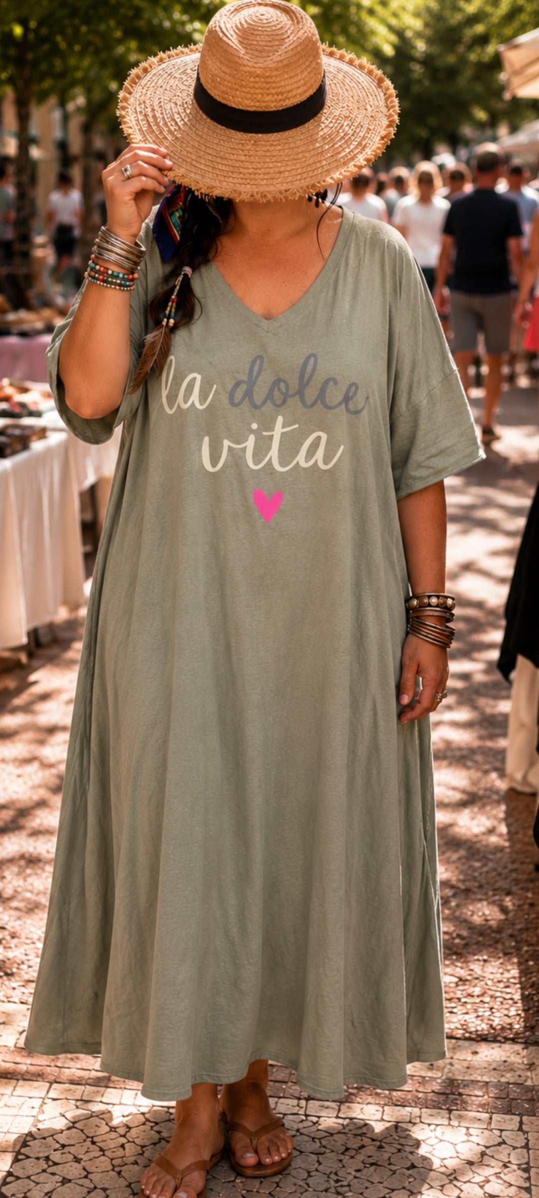 🍀 Robe Maxi "La Dolce Vita" – Style Hippie Chic & Confort Absolu