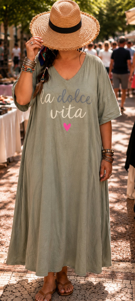🍀 Robe Maxi "La Dolce Vita" – Style Hippie Chic & Confort Absolu