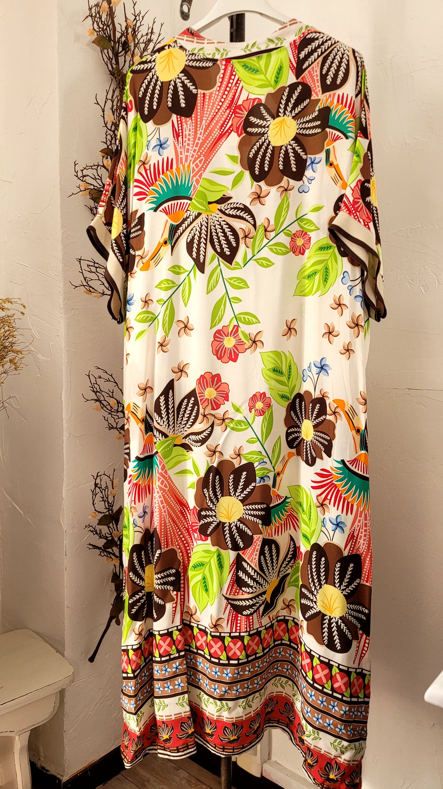 🍀 Robe Kimono "Odyssée Tropicale"
