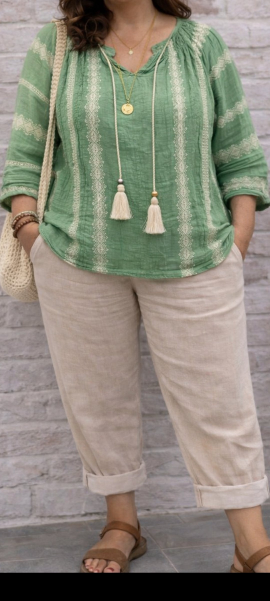 🎀Tunique bohème brodée – Confort & style naturel