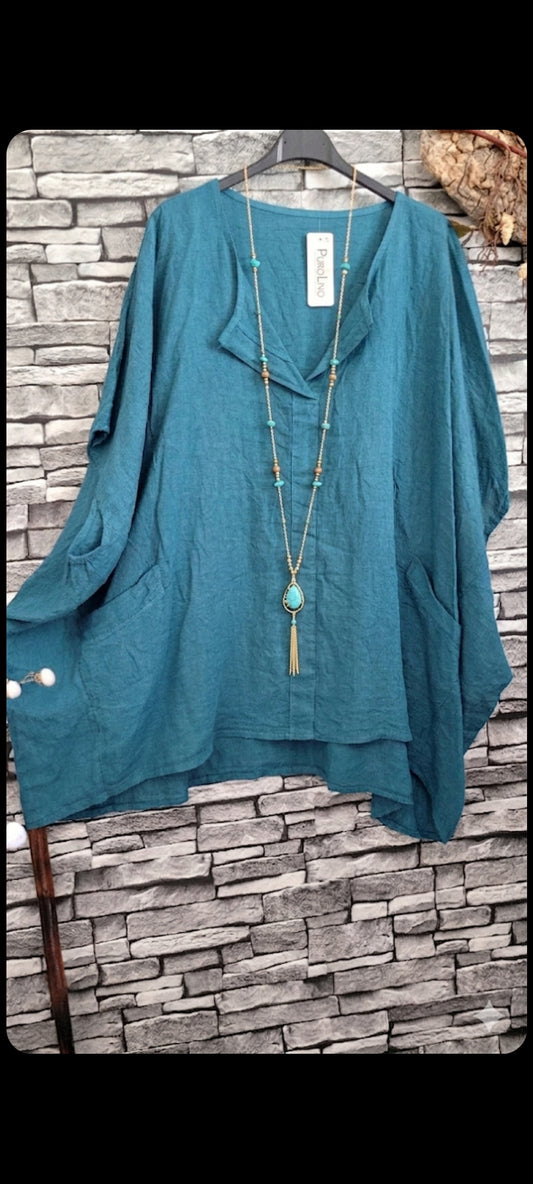 🪷Tunique en Lin Coupe Oversize & Esprit Bohème