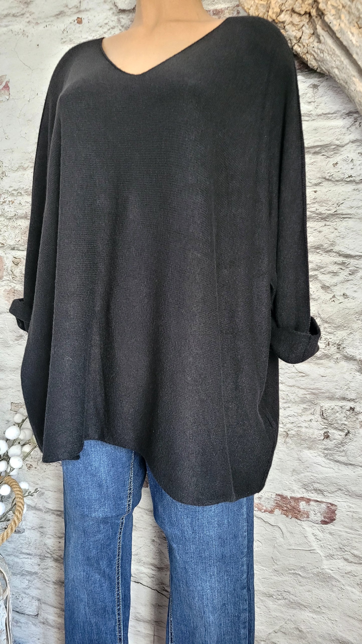🍒 PULL OVERSIZE NOIR