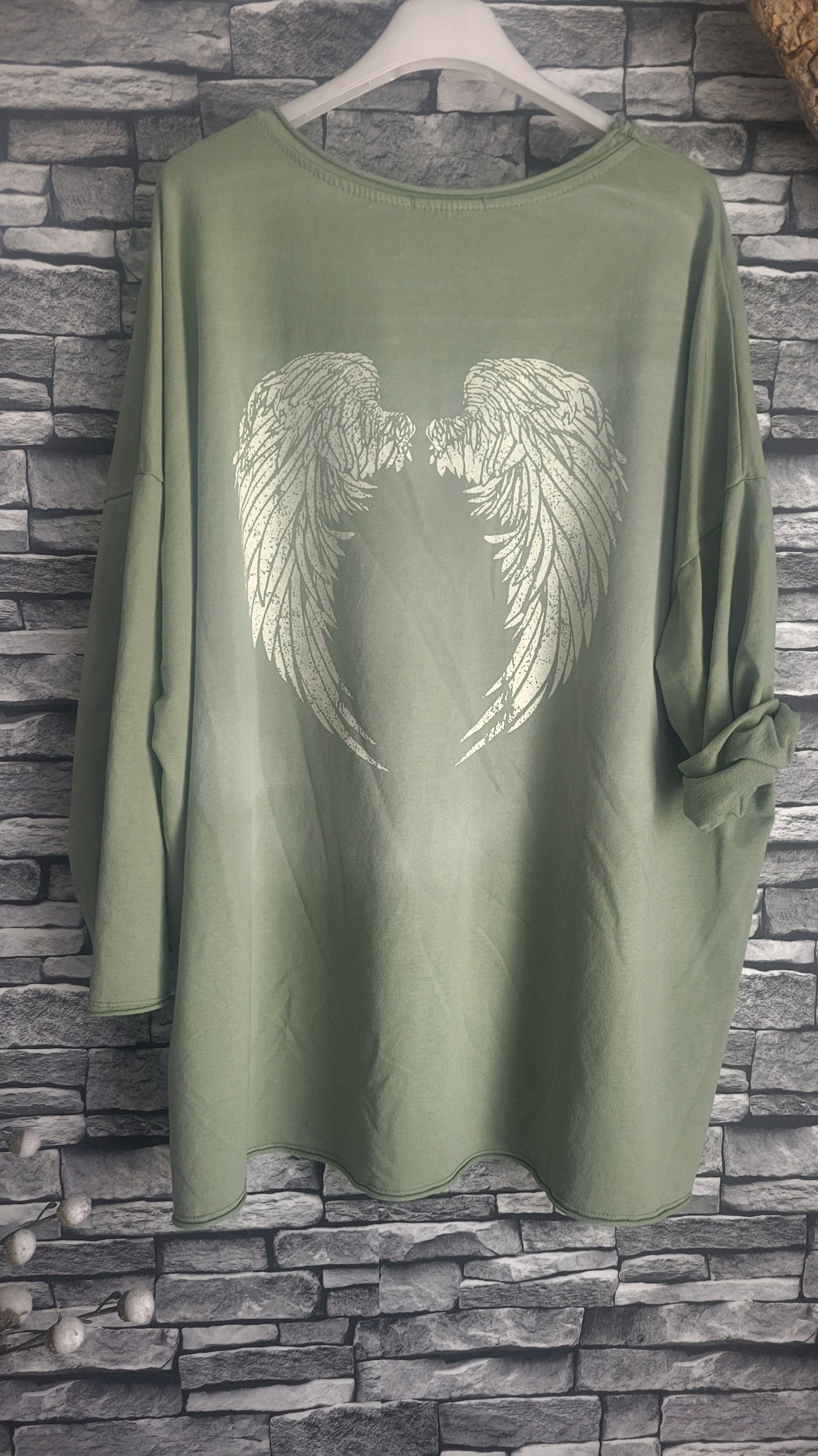 🌺 Sweat Oversize "Angel" – Look Vintage Rock