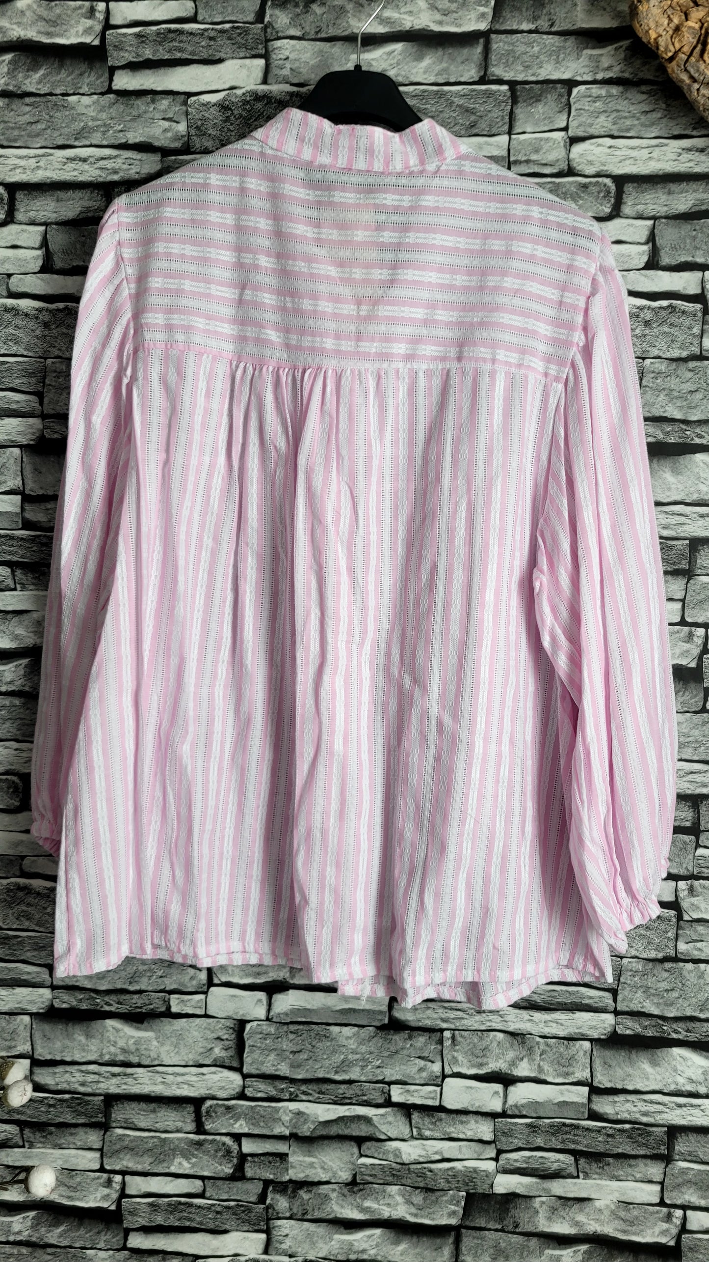 💗 Blouse Fluide à Rayures Azur – Style Bohème Chic