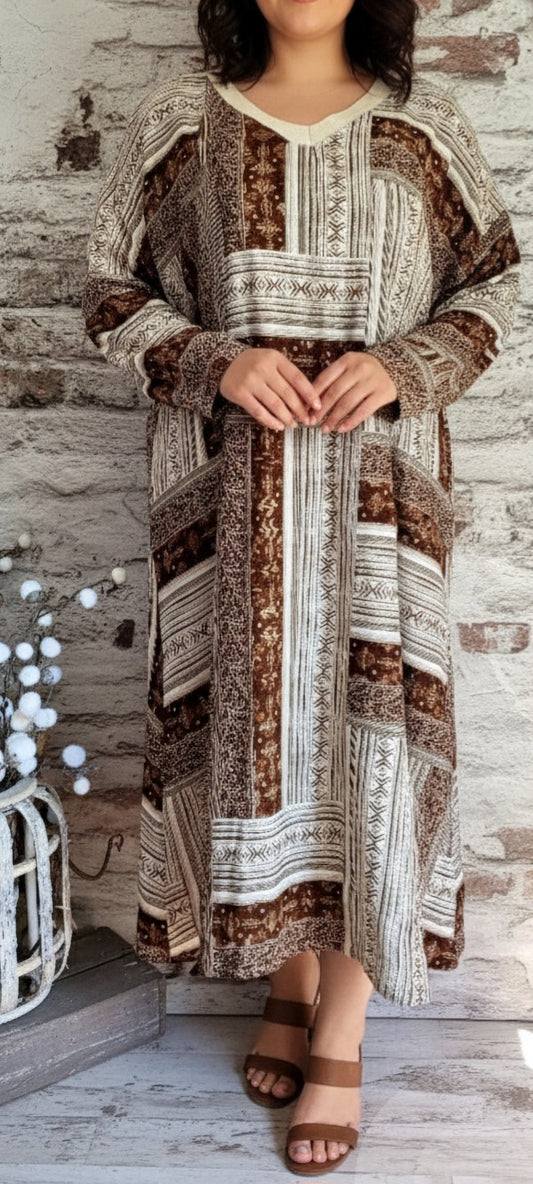 🌺 Robe ample bohème en patchwork
