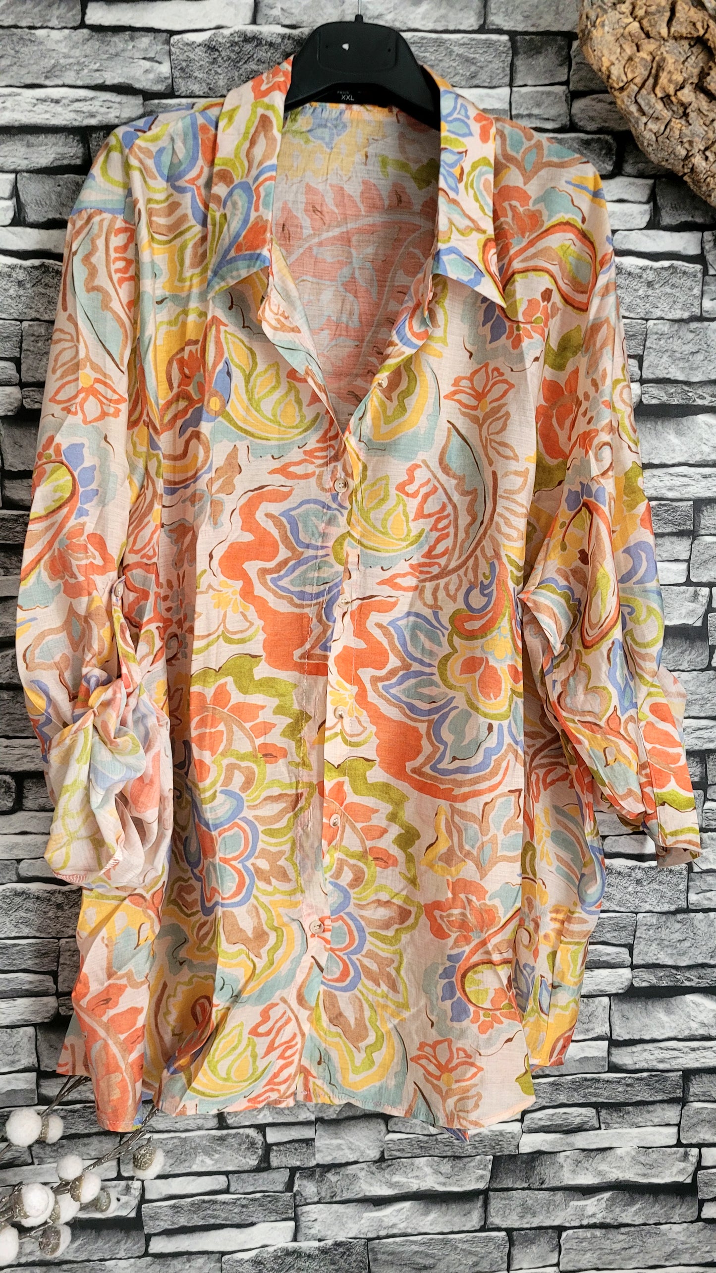 🌺 Chemise Fluide Collection "Piment Rouge" – Viscose & Tencel