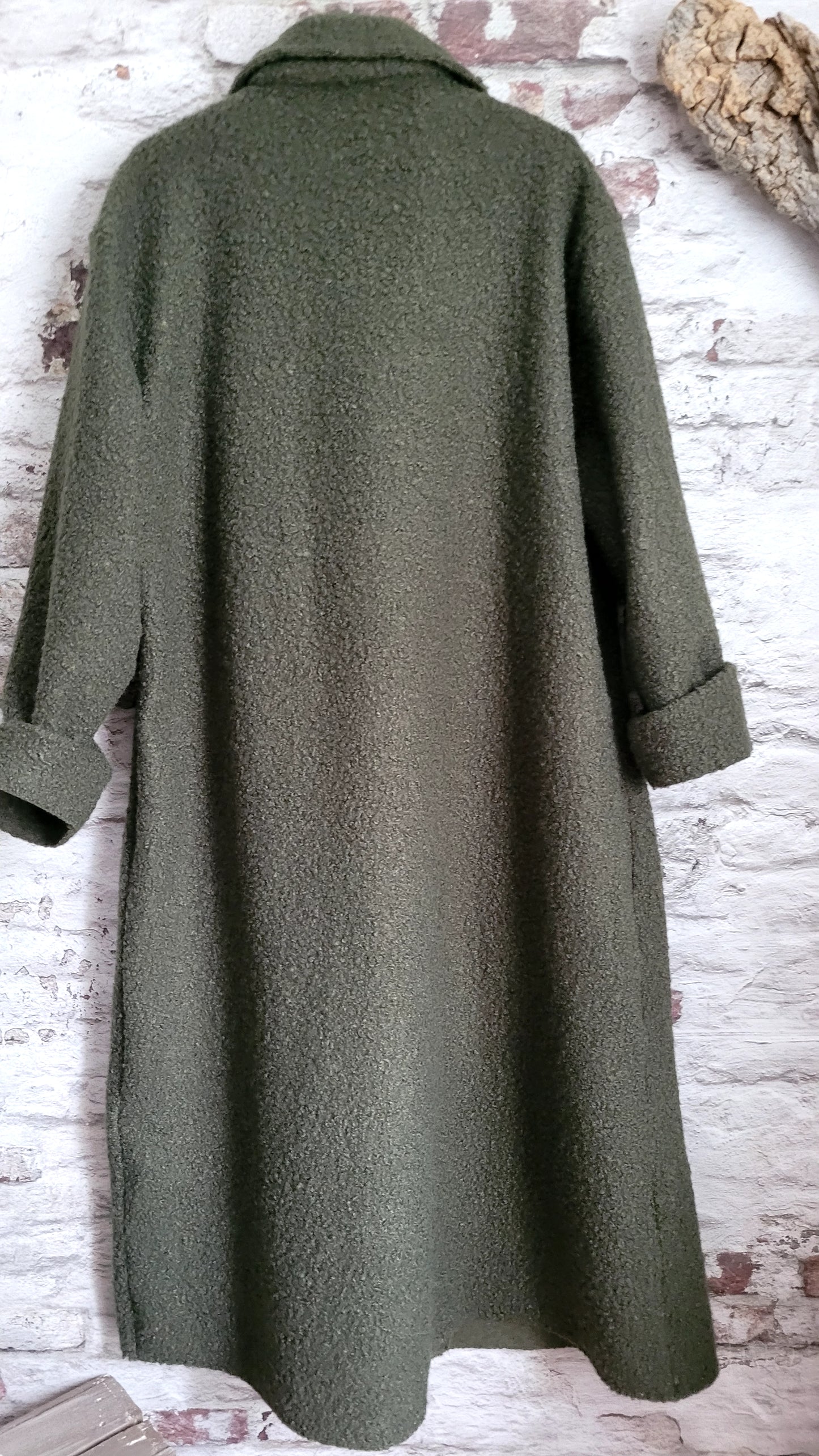 🌼 Manteau Long Texturé Laine Bouclée