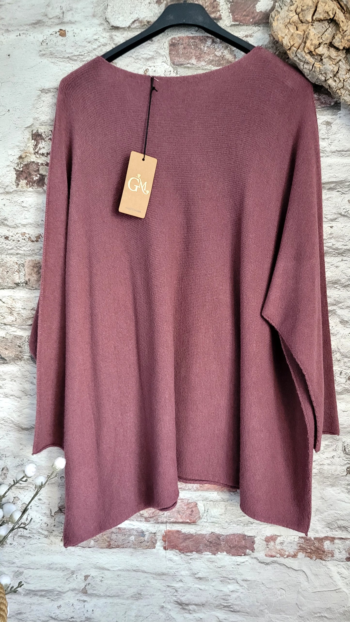 🍒 Pull oversize vieux rose
