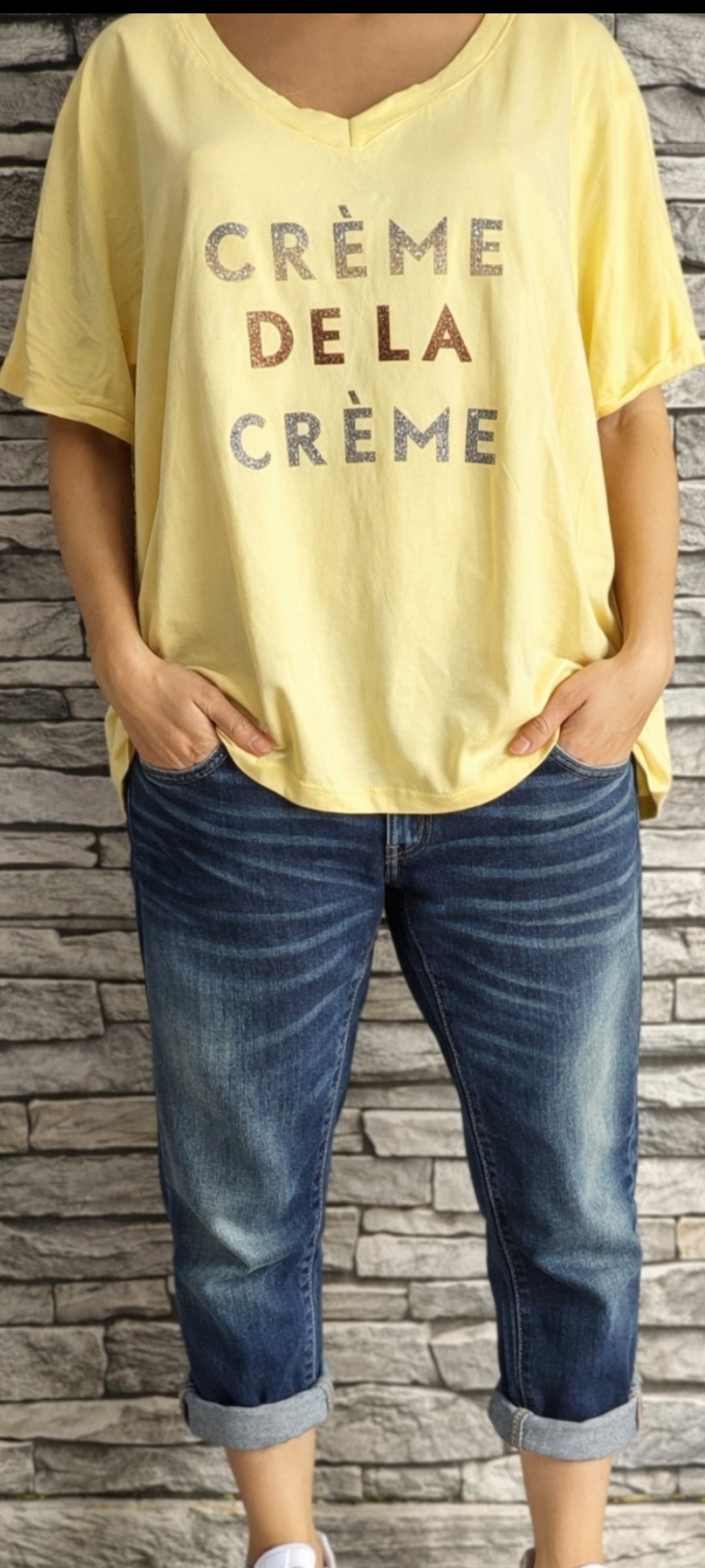 💕 T-shirt Oversize "Crème de la Crème"