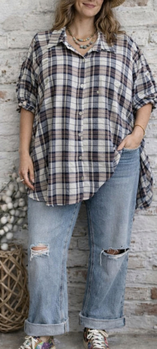 🍀chemise oversize / bohème