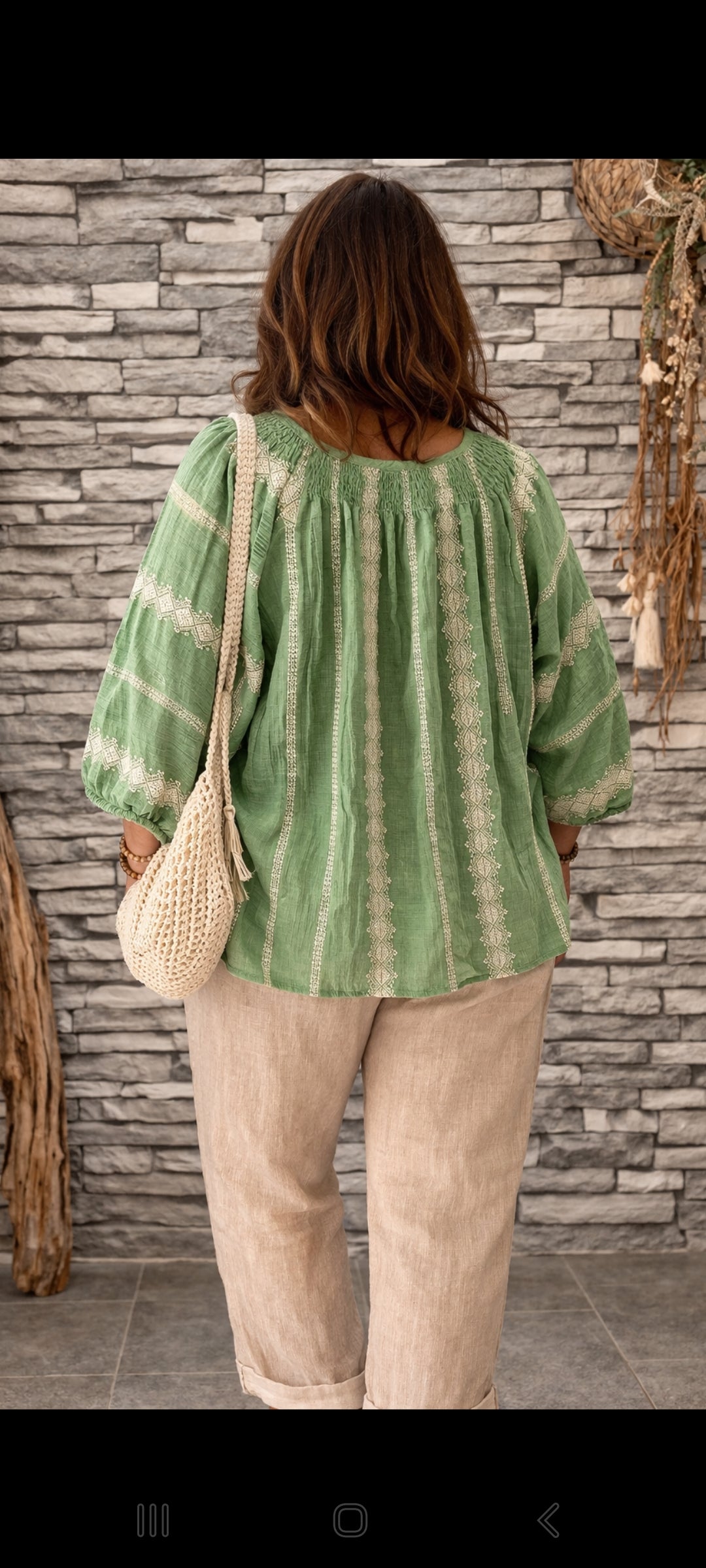 🎀Tunique bohème brodée – Confort & style naturel