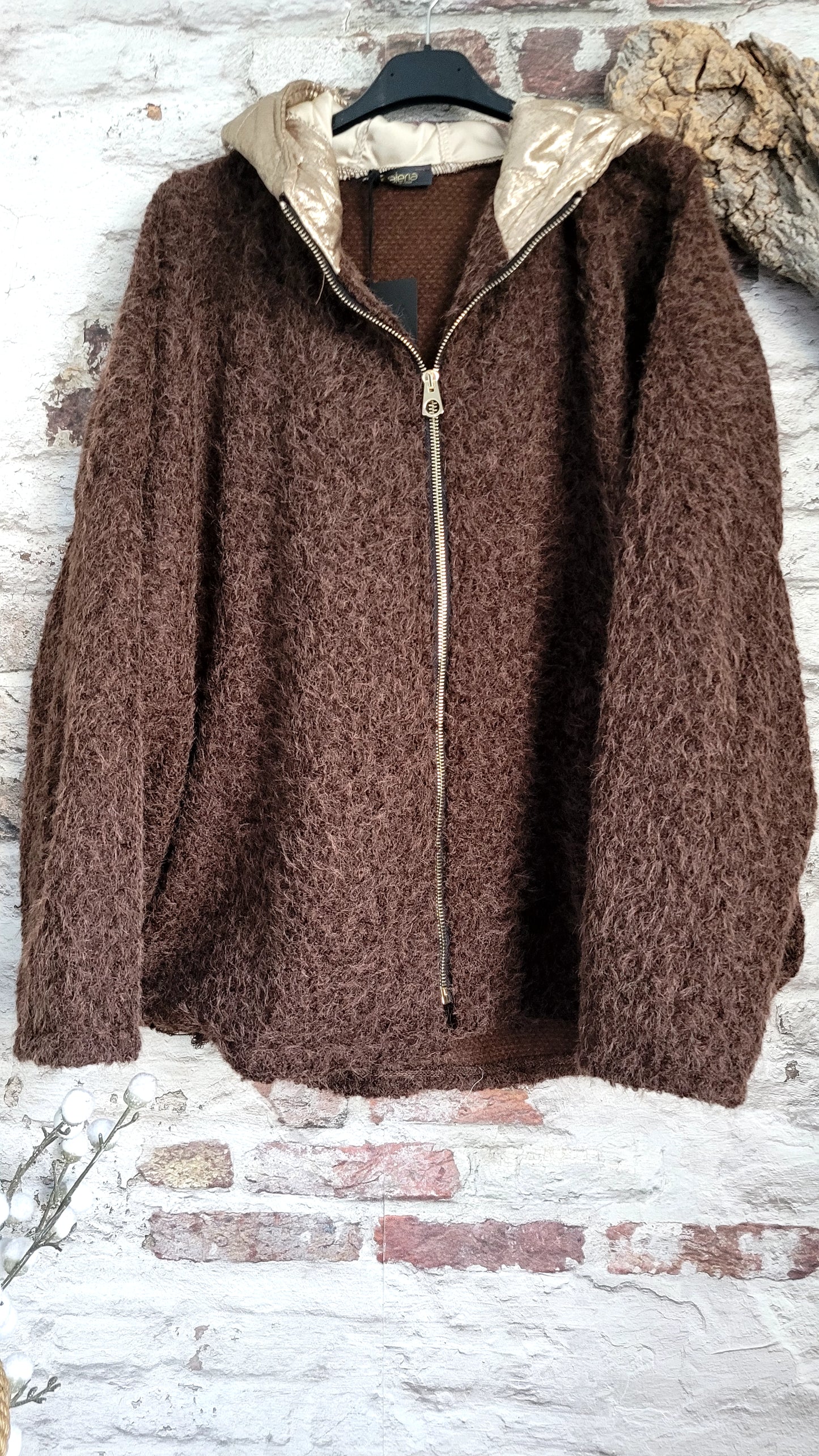 🌺 VESTE OR & Marron